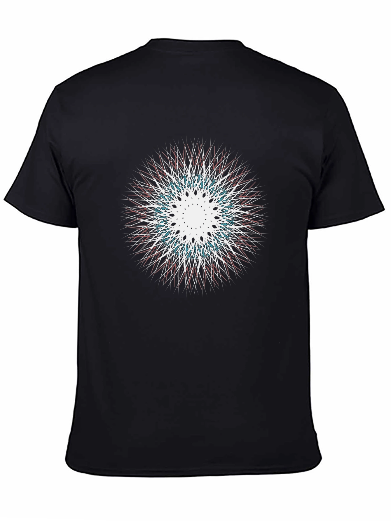 Abstract Starburst Graphic Black T-Shirt