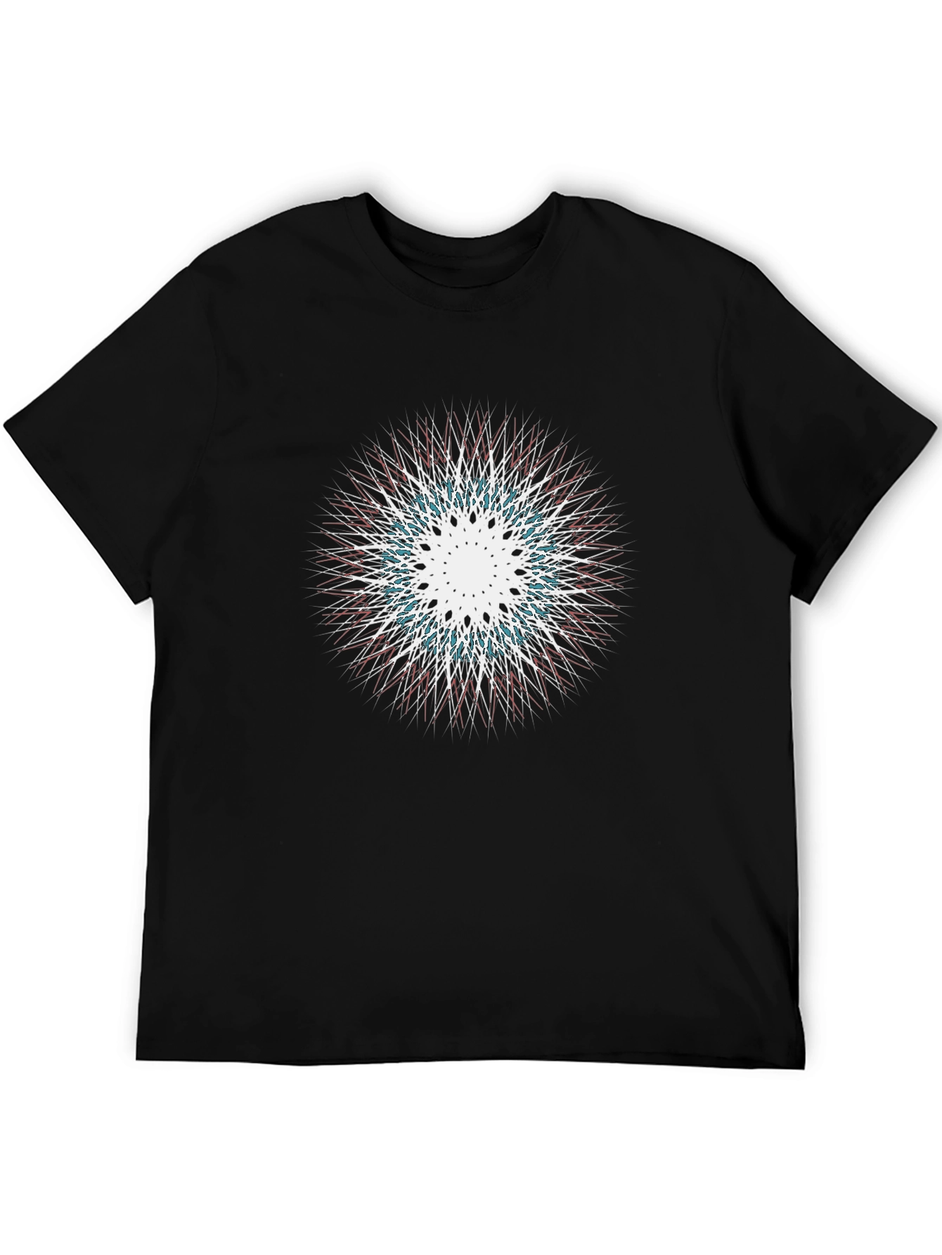 Abstract Starburst Graphic Black T-Shirt