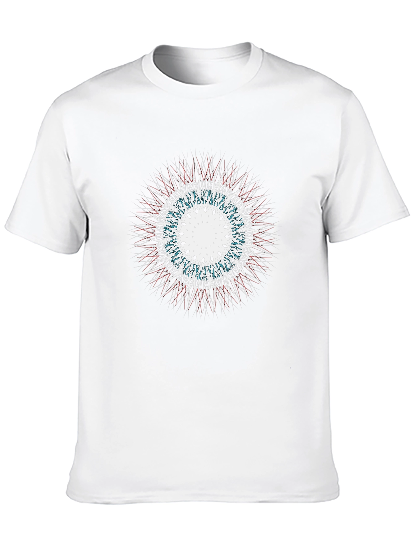 Abstract Starburst Graphic Black T-Shirt