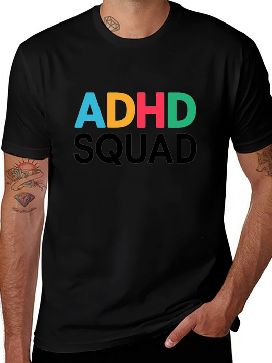 ADHD Squad Graphic T-Shirt - Black