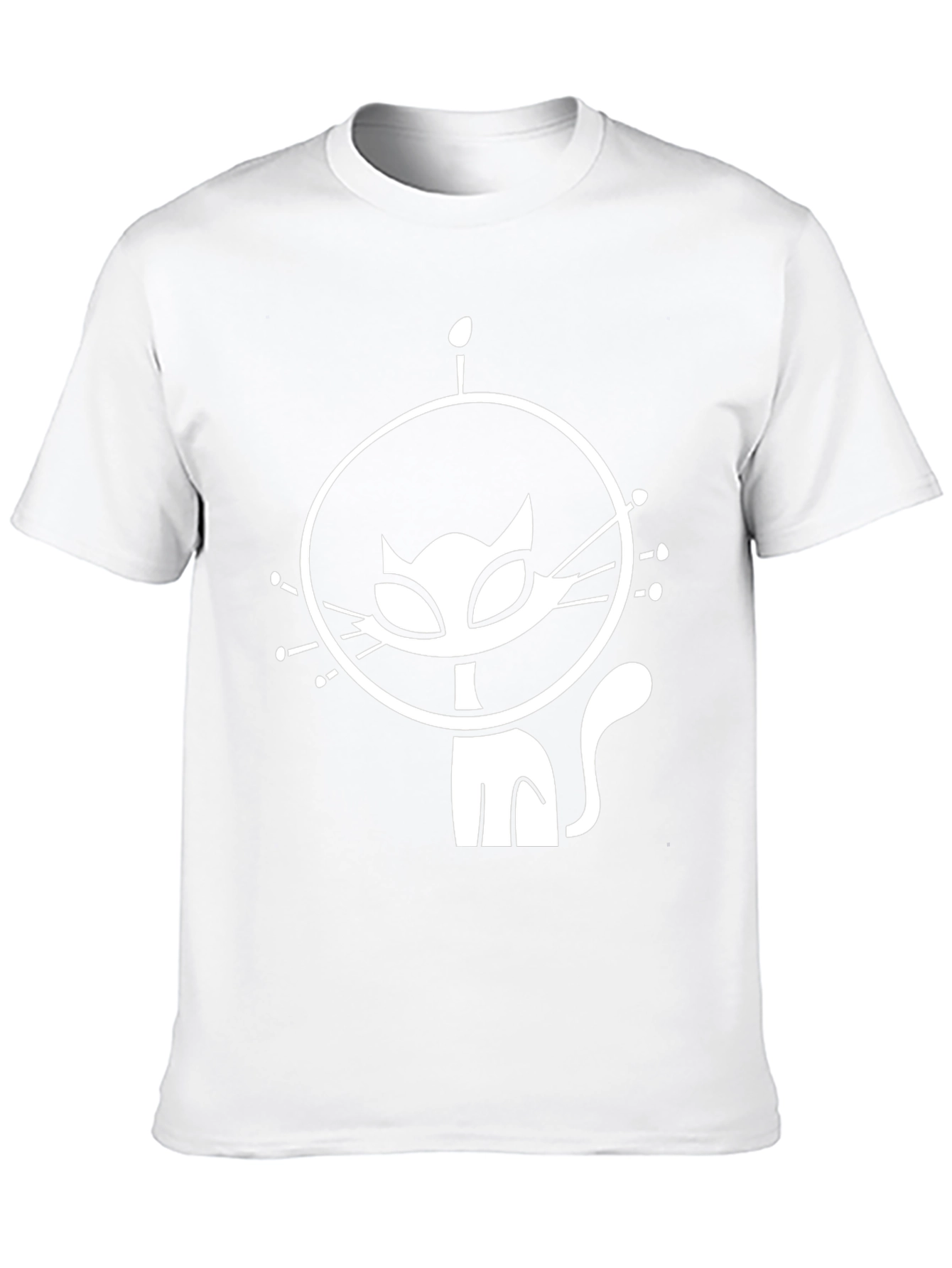 Astronaut Cat Graphic T-Shirt - Black Cotton Tee