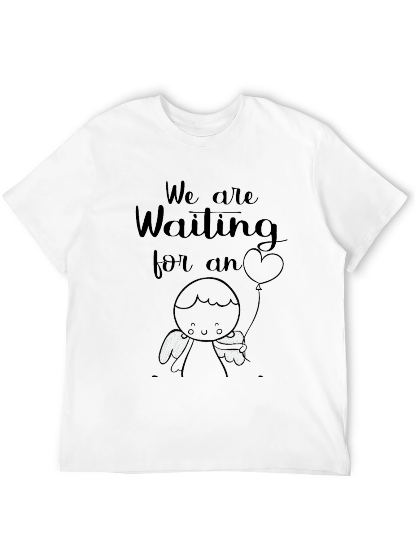 We Are Waiting T-Shirt Cute Angel Graphic Tee