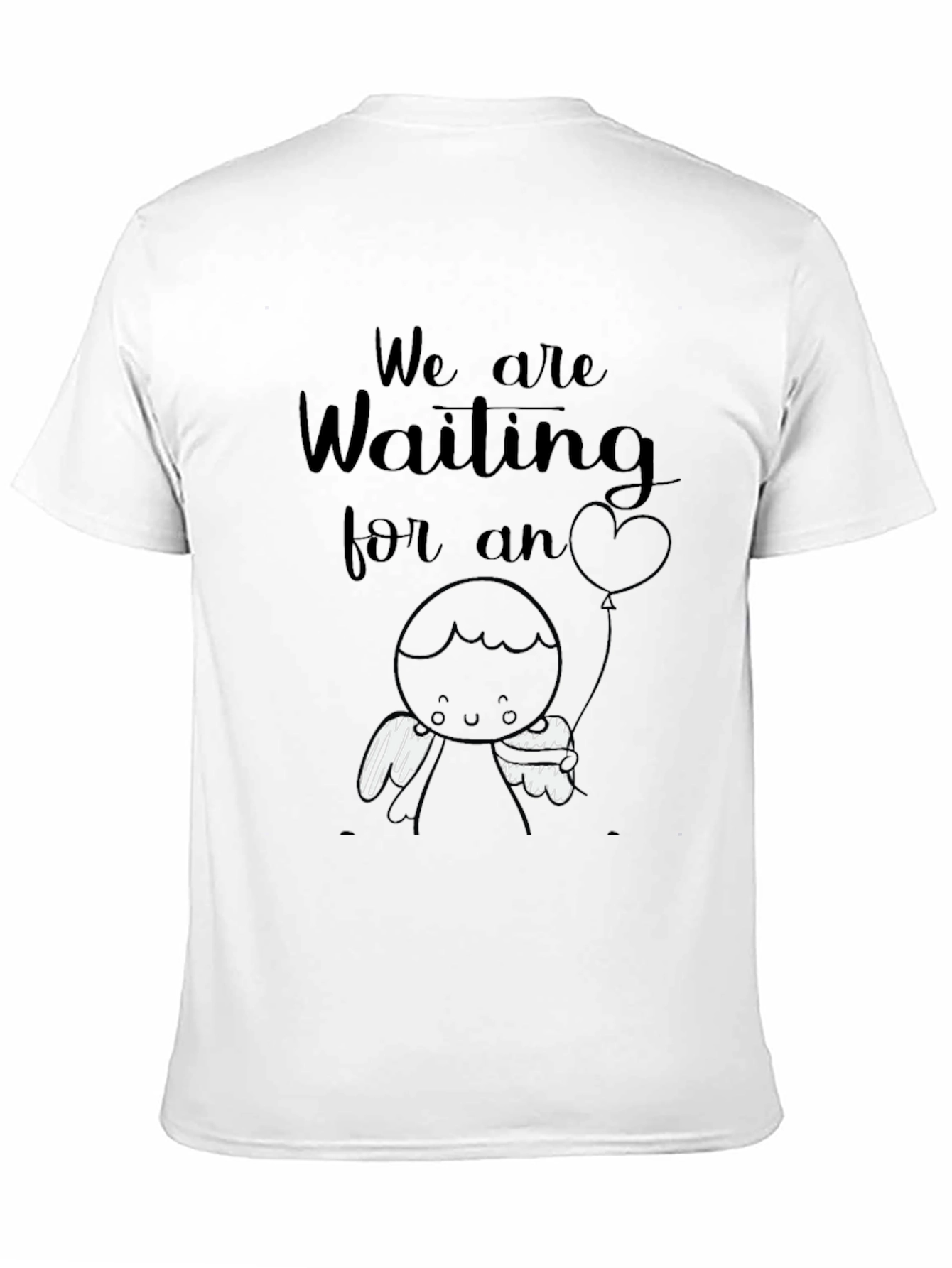We Are Waiting T-Shirt Cute Angel Graphic Tee