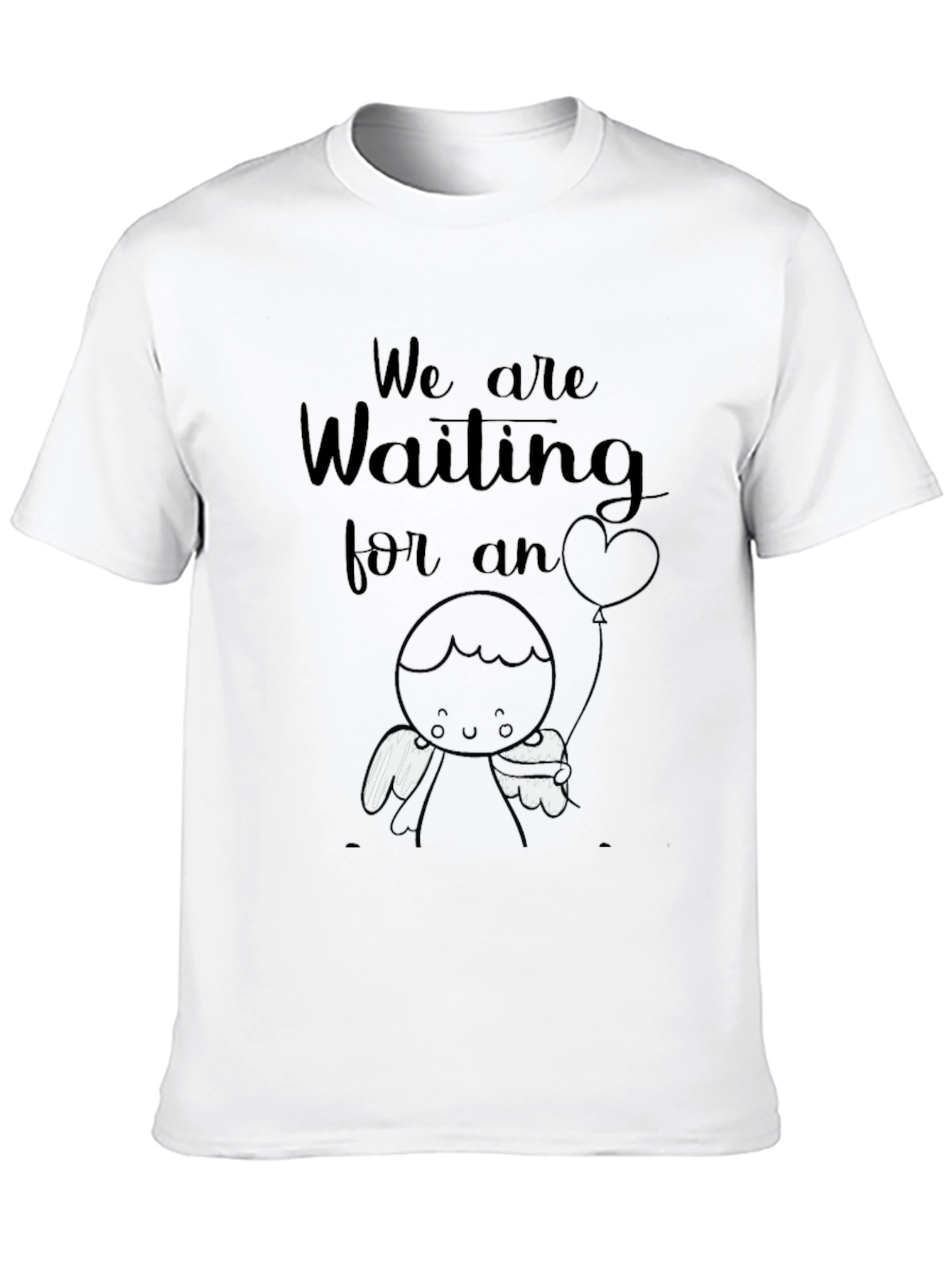 We Are Waiting T-Shirt Cute Angel Graphic Tee