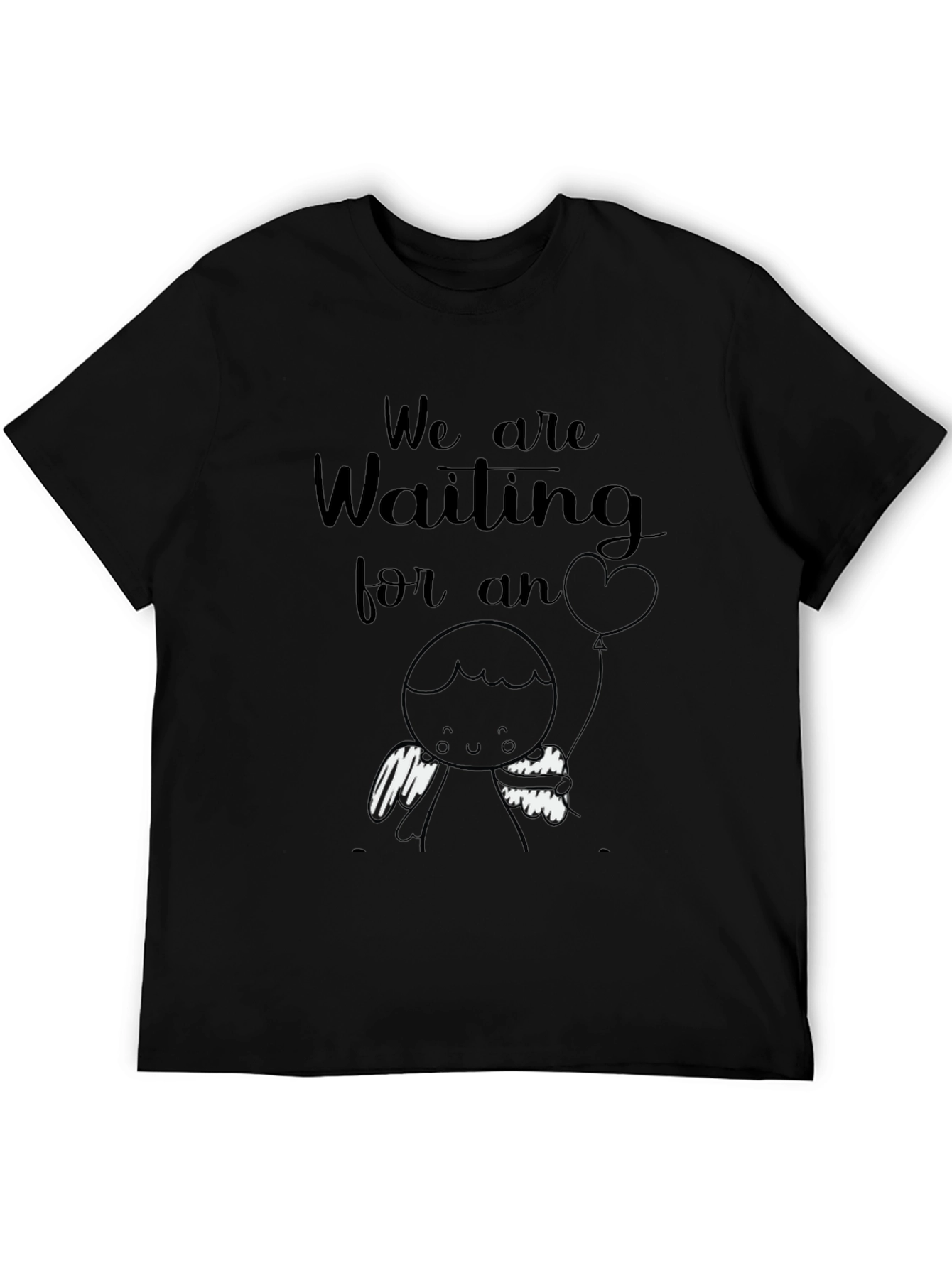 We Are Waiting T-Shirt Cute Angel Graphic Tee