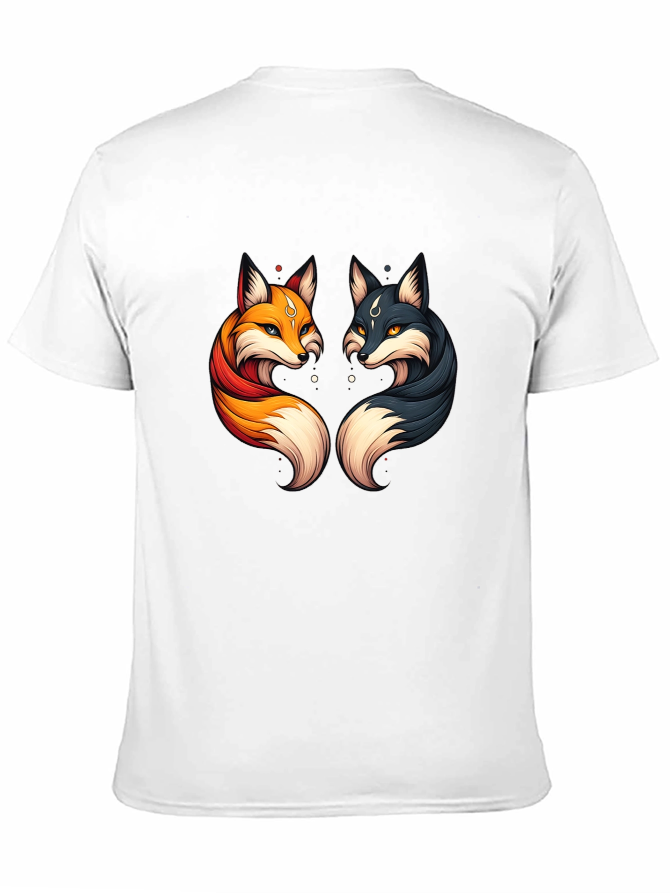 Yin Yang Foxes Graphic T-Shirt