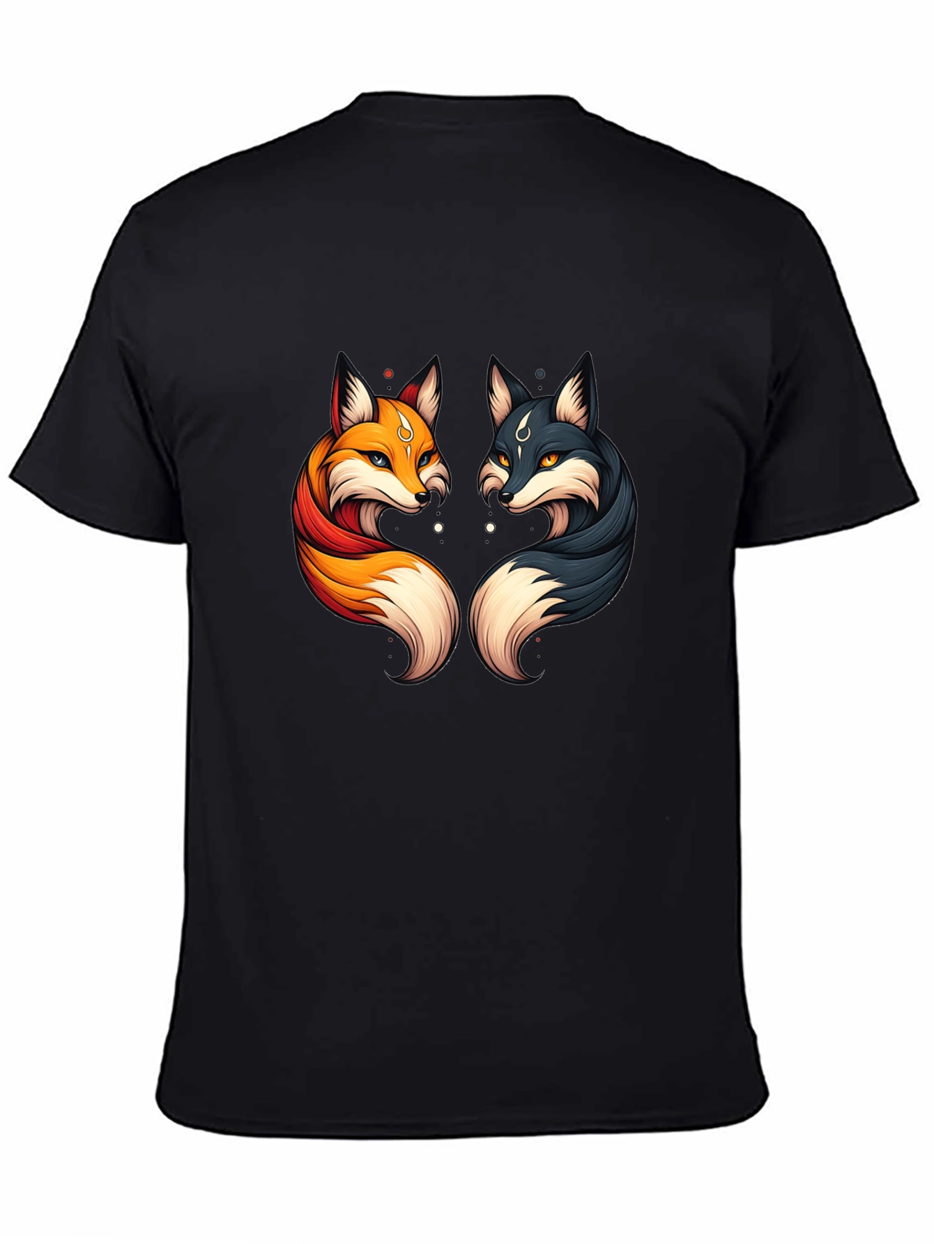 Yin Yang Foxes Graphic T-Shirt