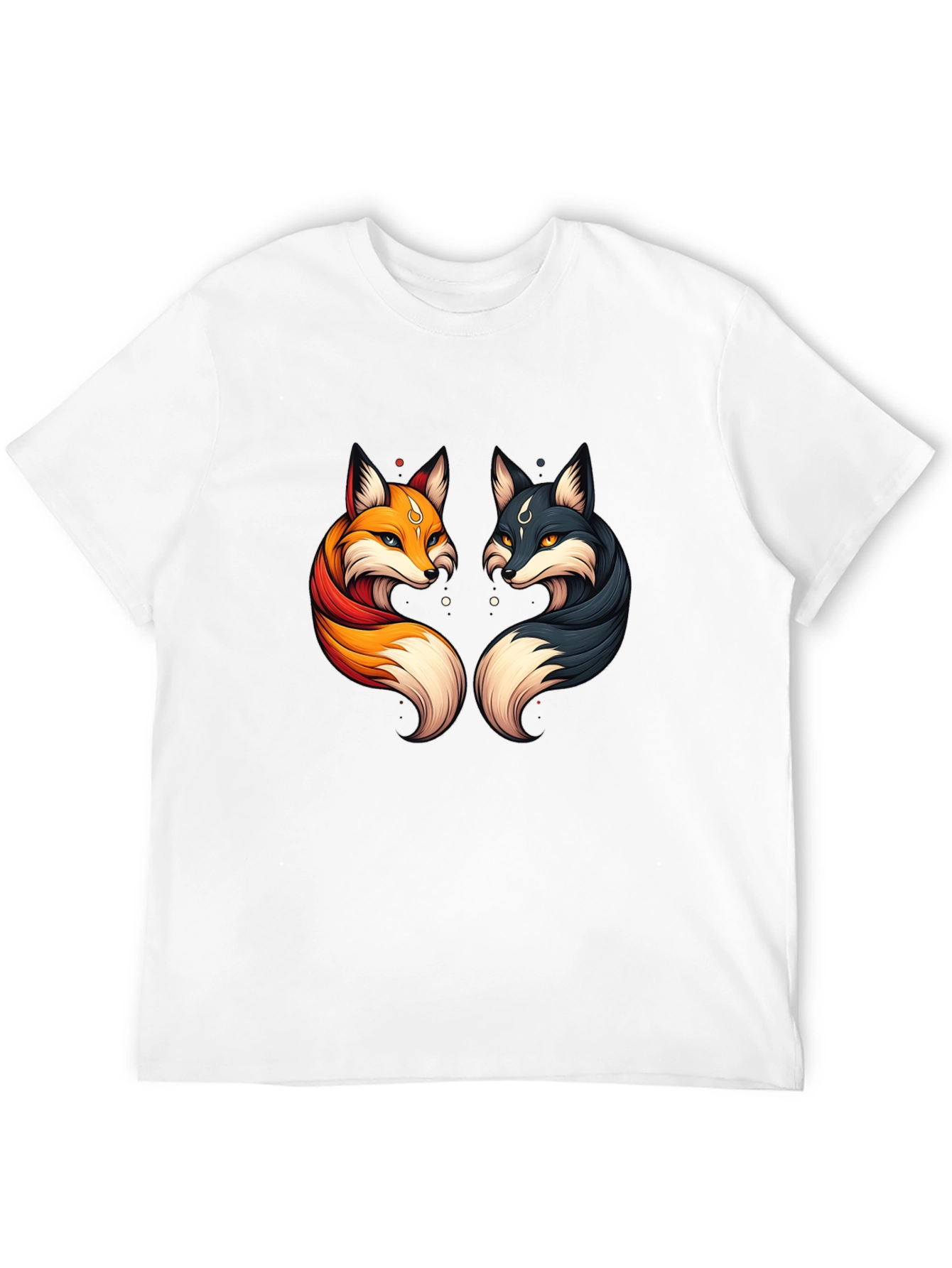 Yin Yang Foxes Graphic T-Shirt