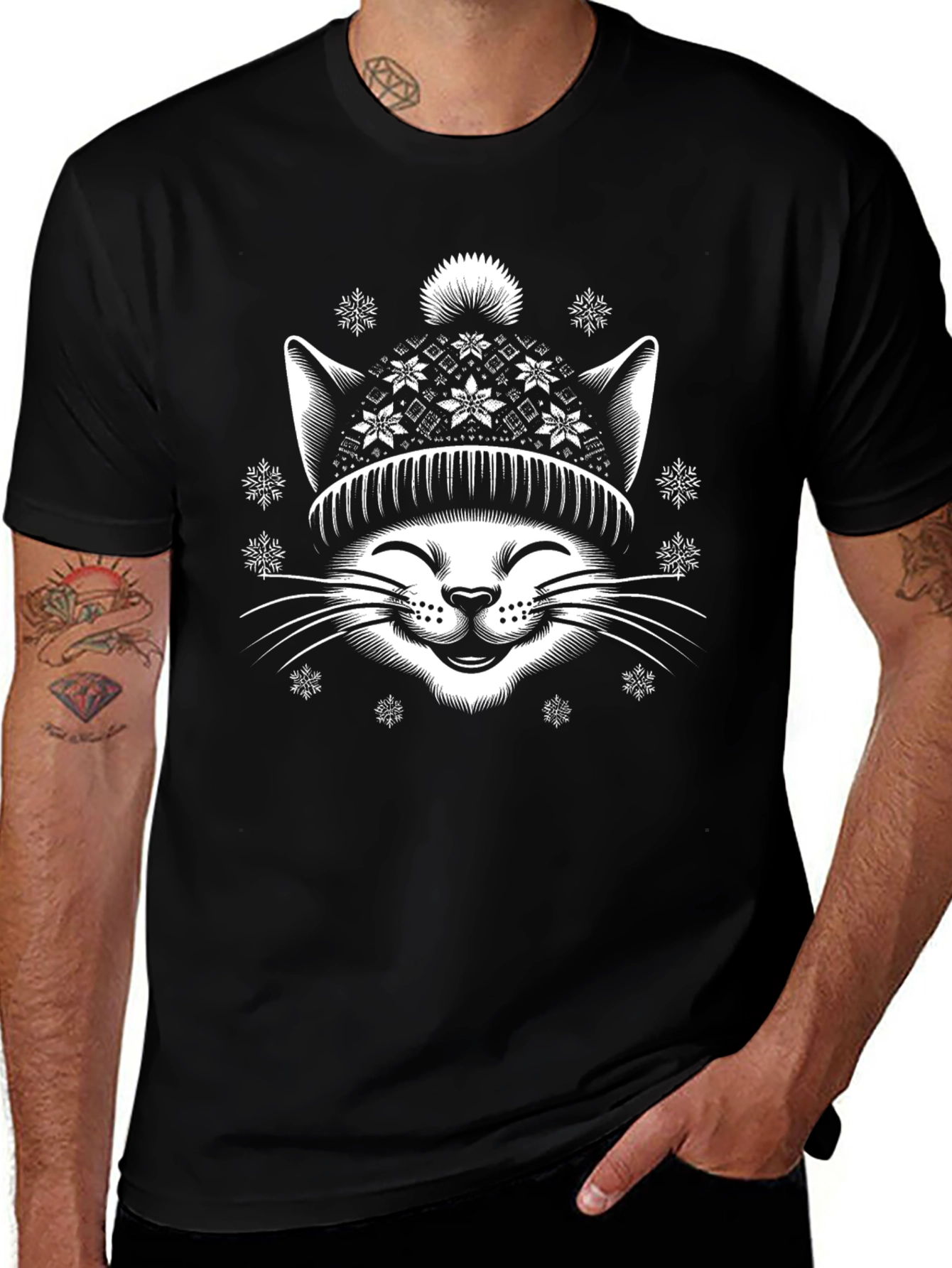 Winter Cat Graphic Tee