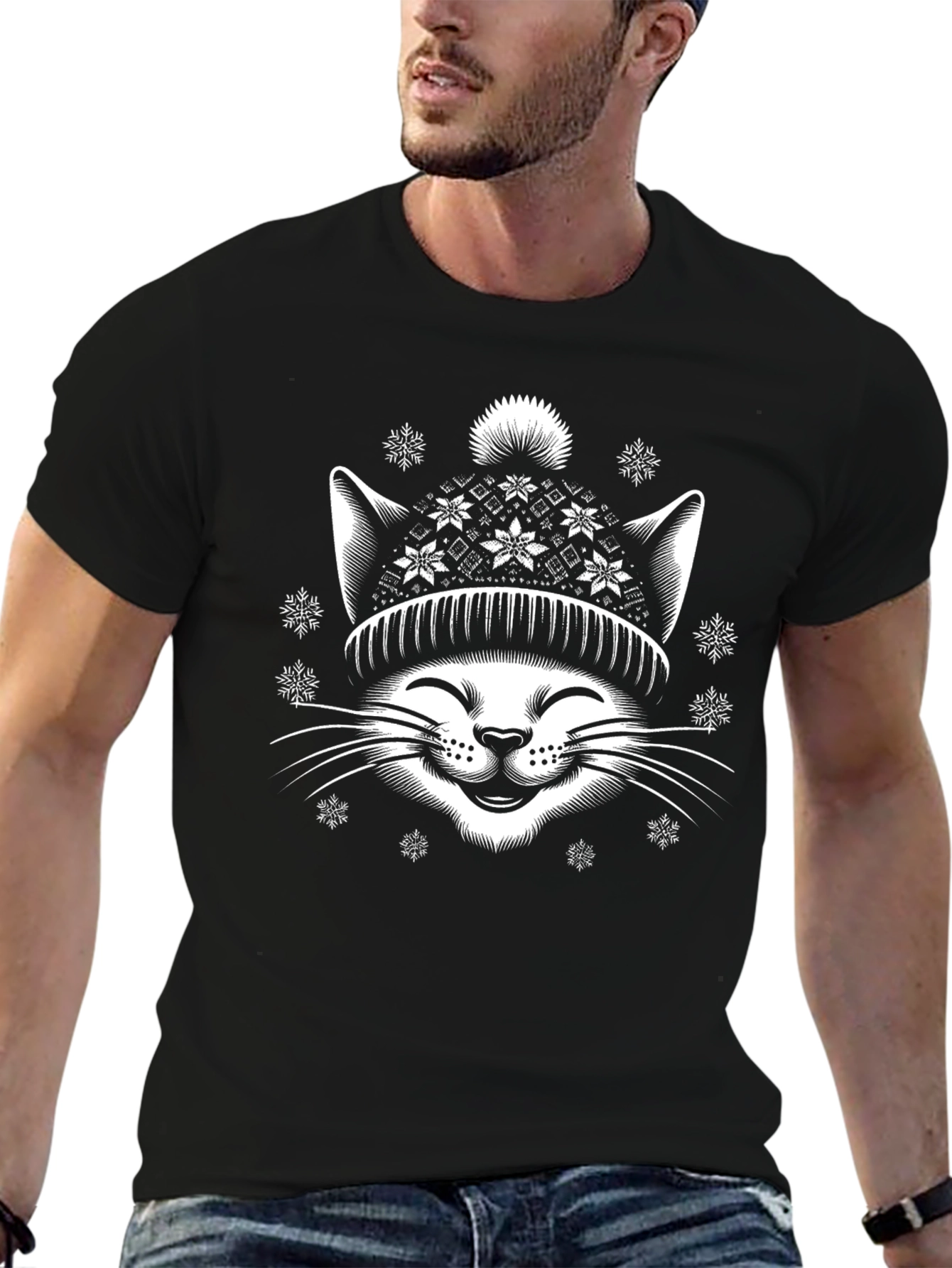 Winter Cat Graphic Tee