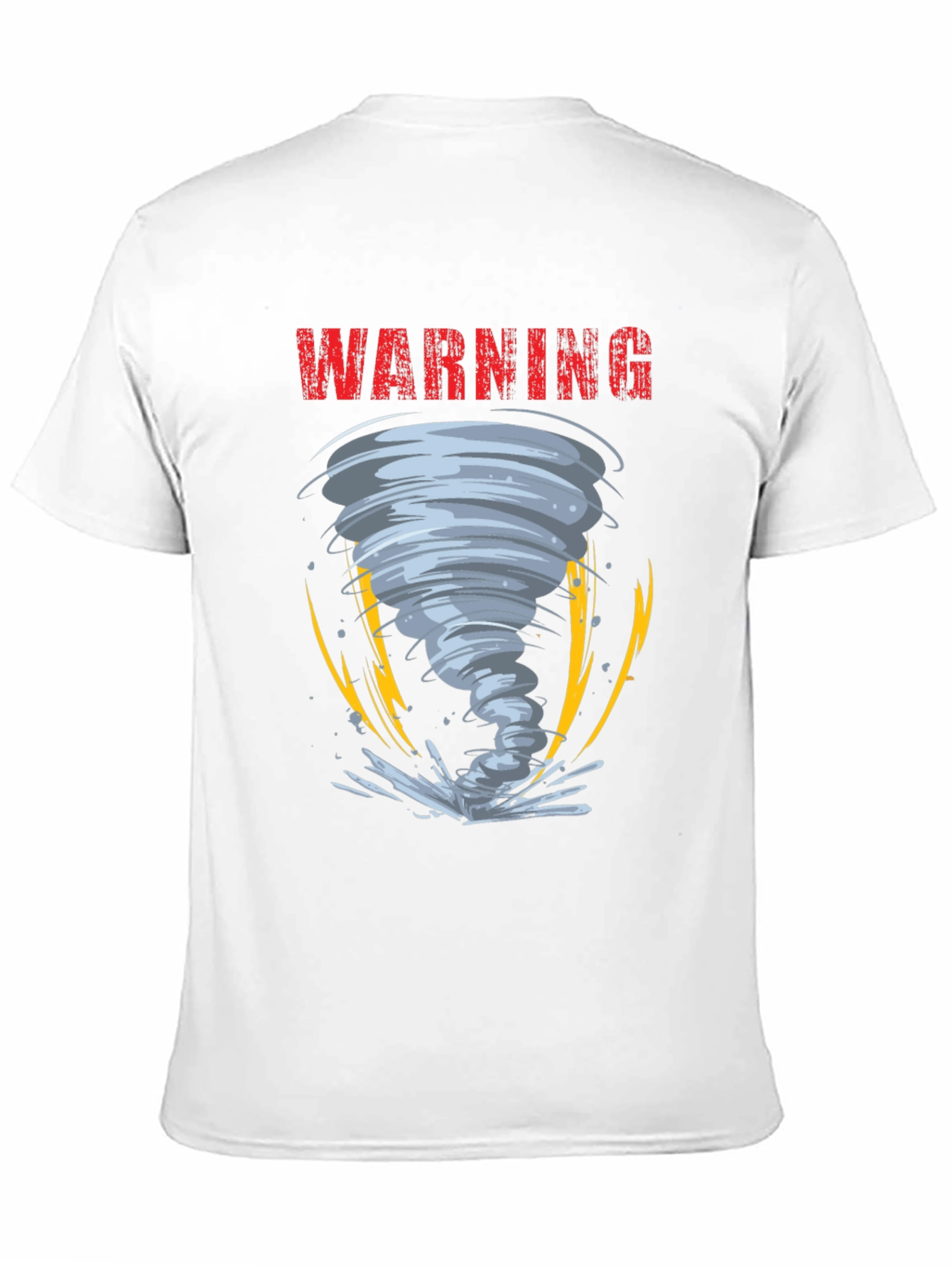 Warning Tornado Graphic Print Mens T-Shirt