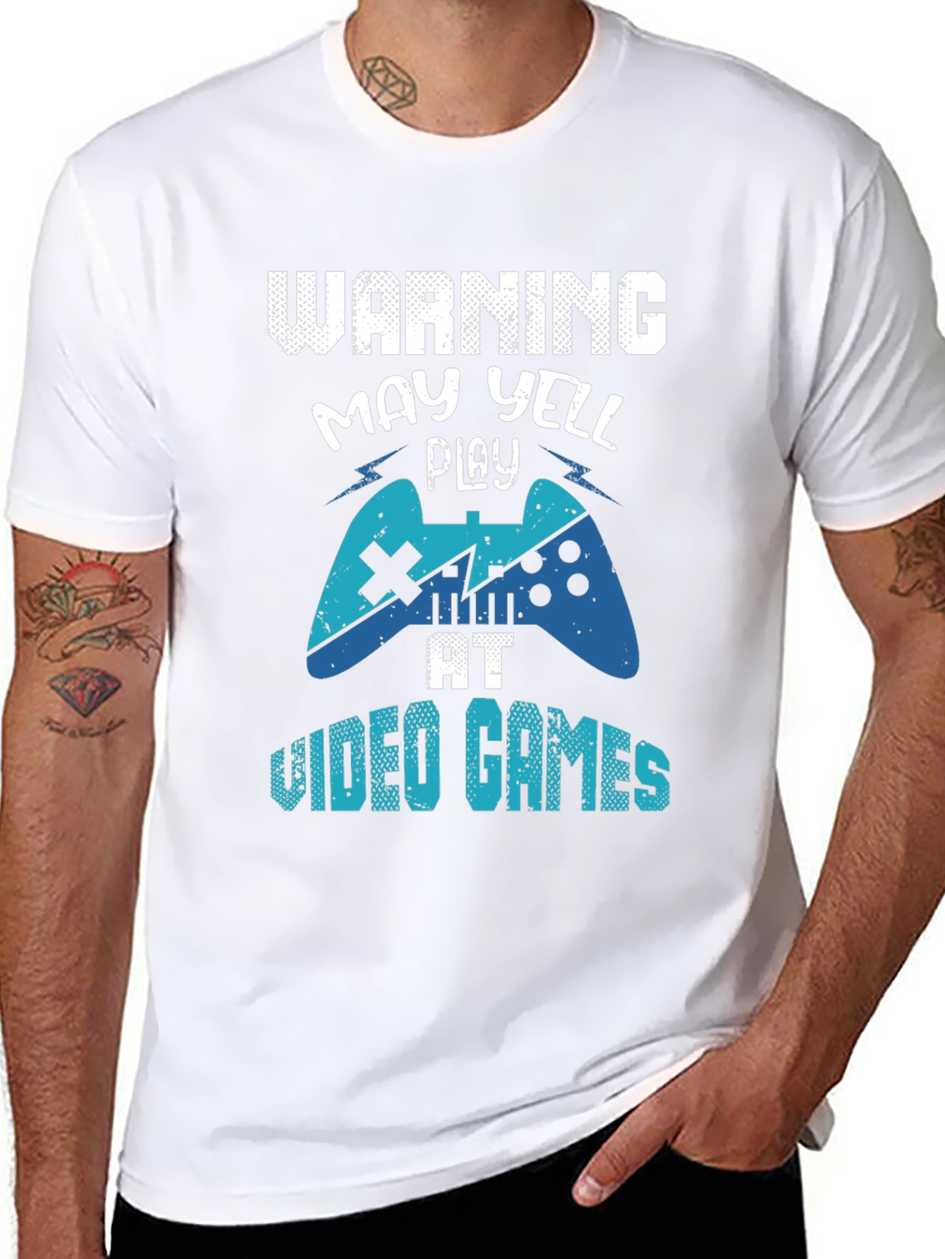 Warning May Yell Play Video Games T-Shirt