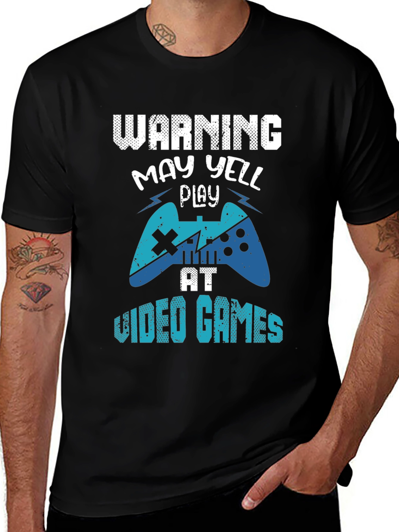 Warning May Yell Play Video Games T-Shirt