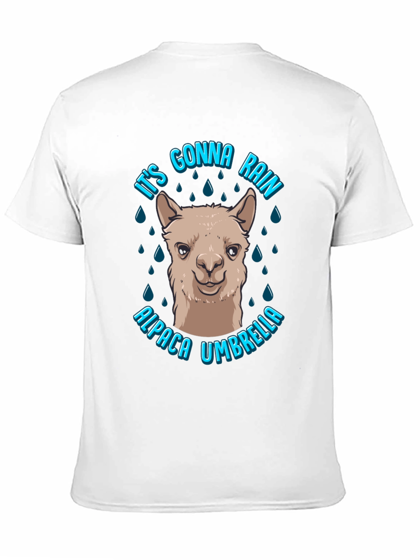 Alpaca Umbrella Graphic T-Shirt - Its Gonna Rain!