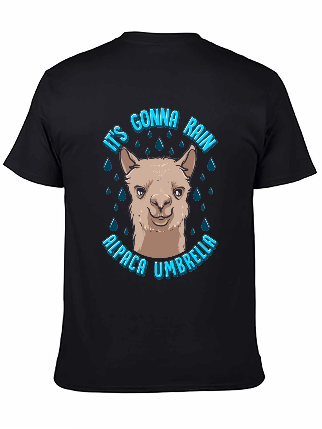 Alpaca Umbrella Graphic T-Shirt - Its Gonna Rain!