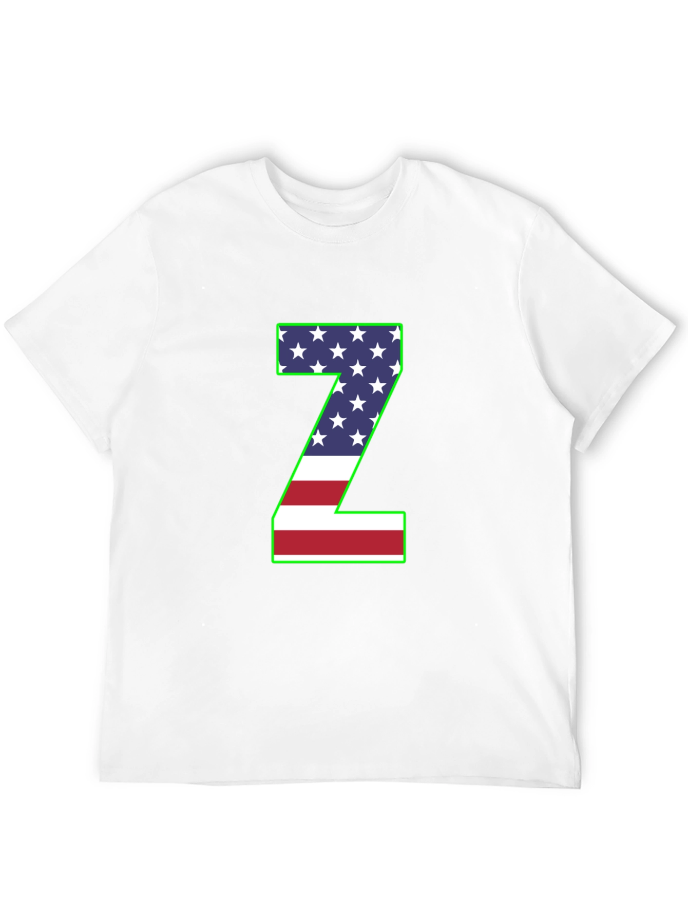 American Flag Z Letter T-Shirt