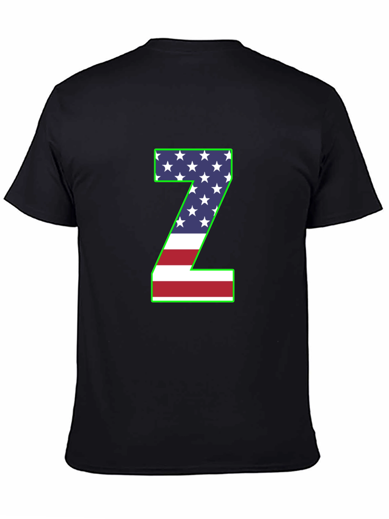 American Flag Z Letter T-Shirt