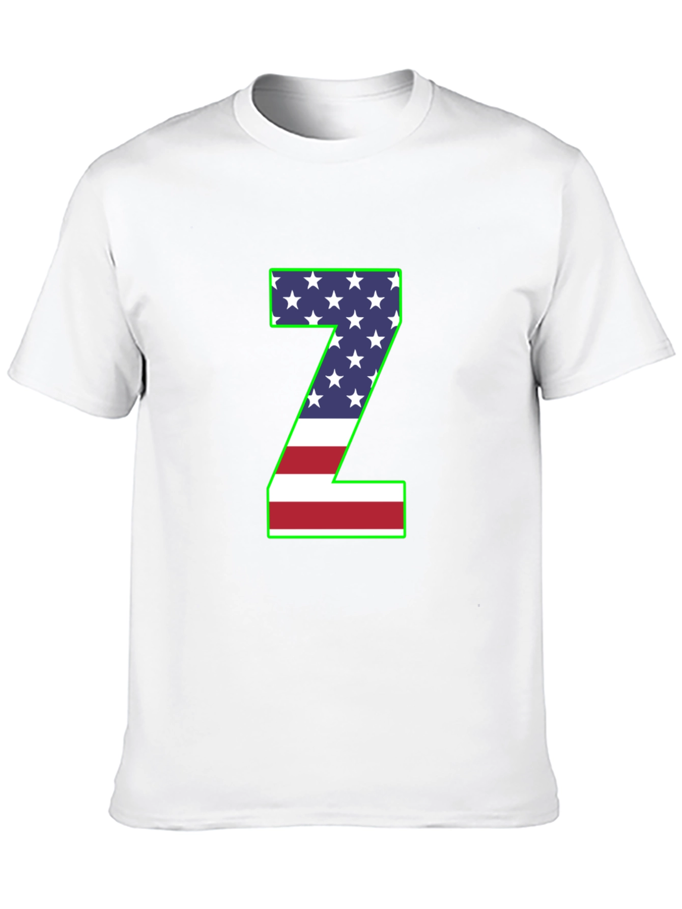 American Flag Z Letter T-Shirt