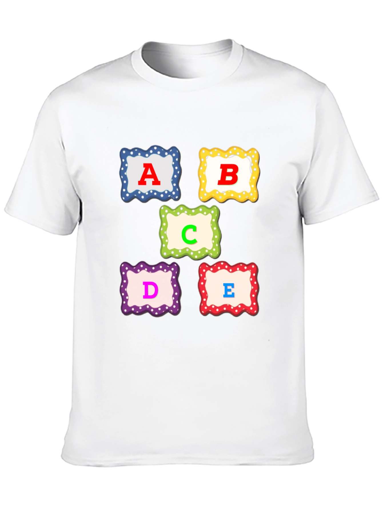 Alphabet T-Shirt: A B C D E Design
