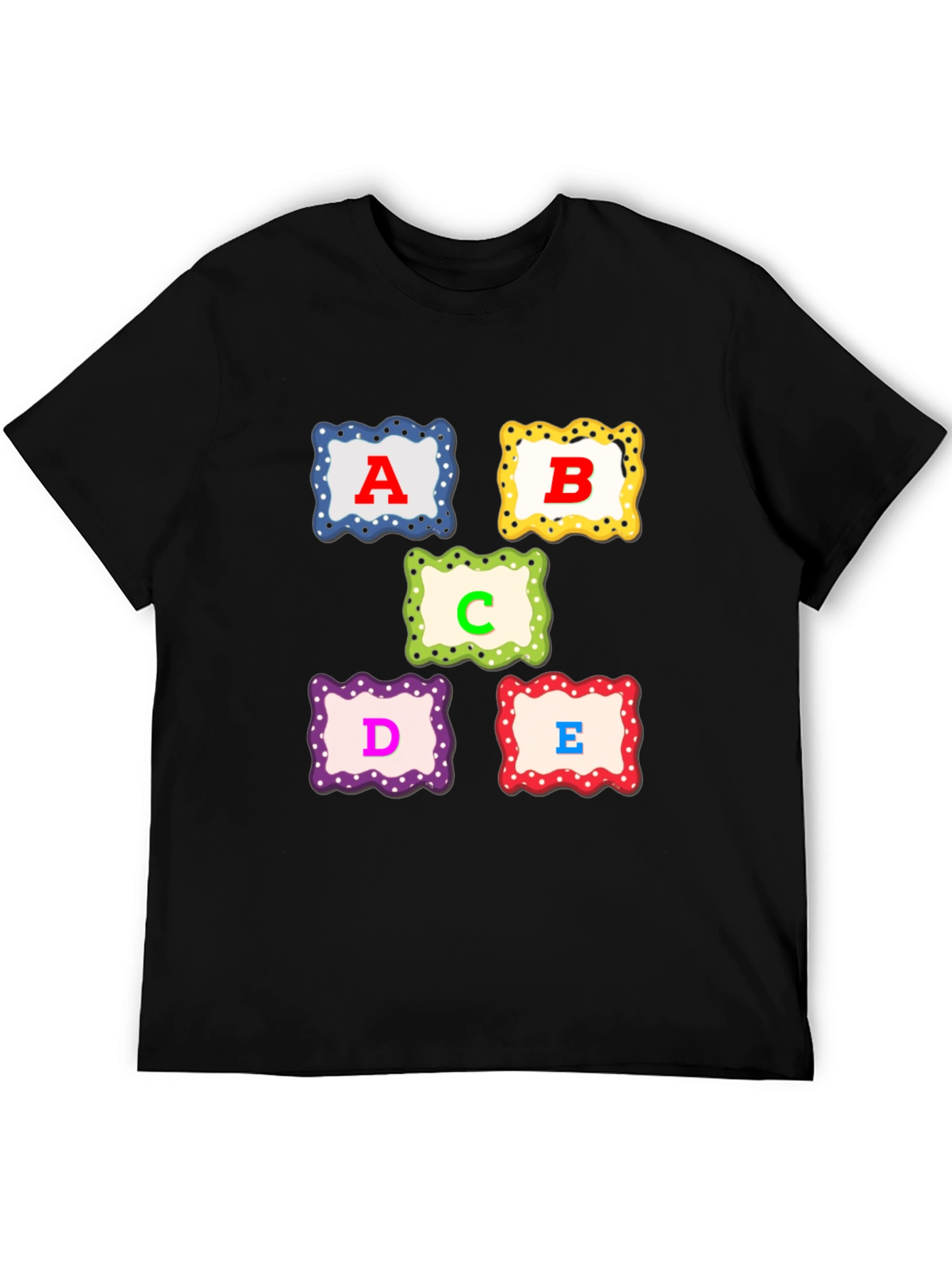 Alphabet T-Shirt: A B C D E Design