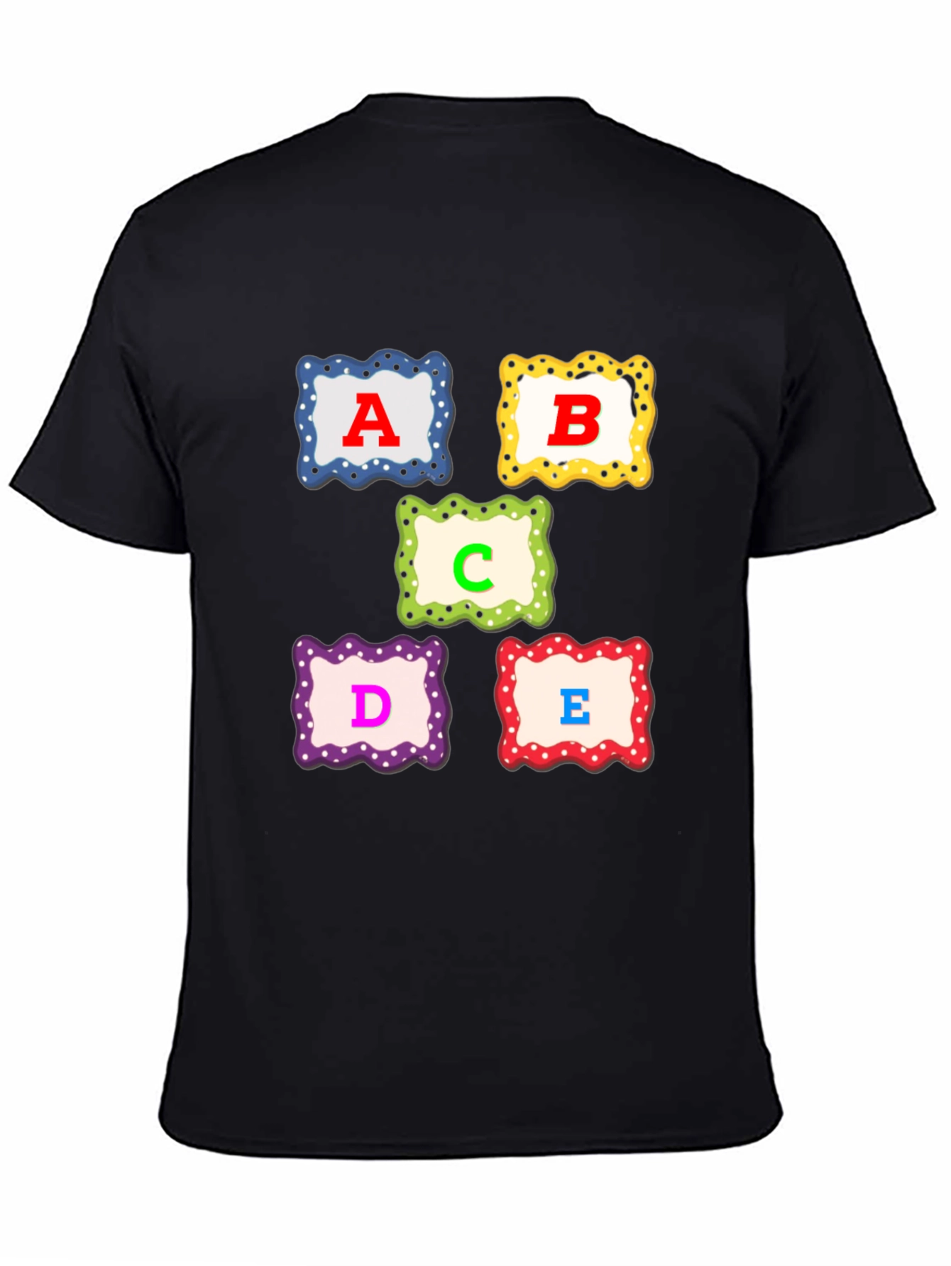 Alphabet T-Shirt: A B C D E Design