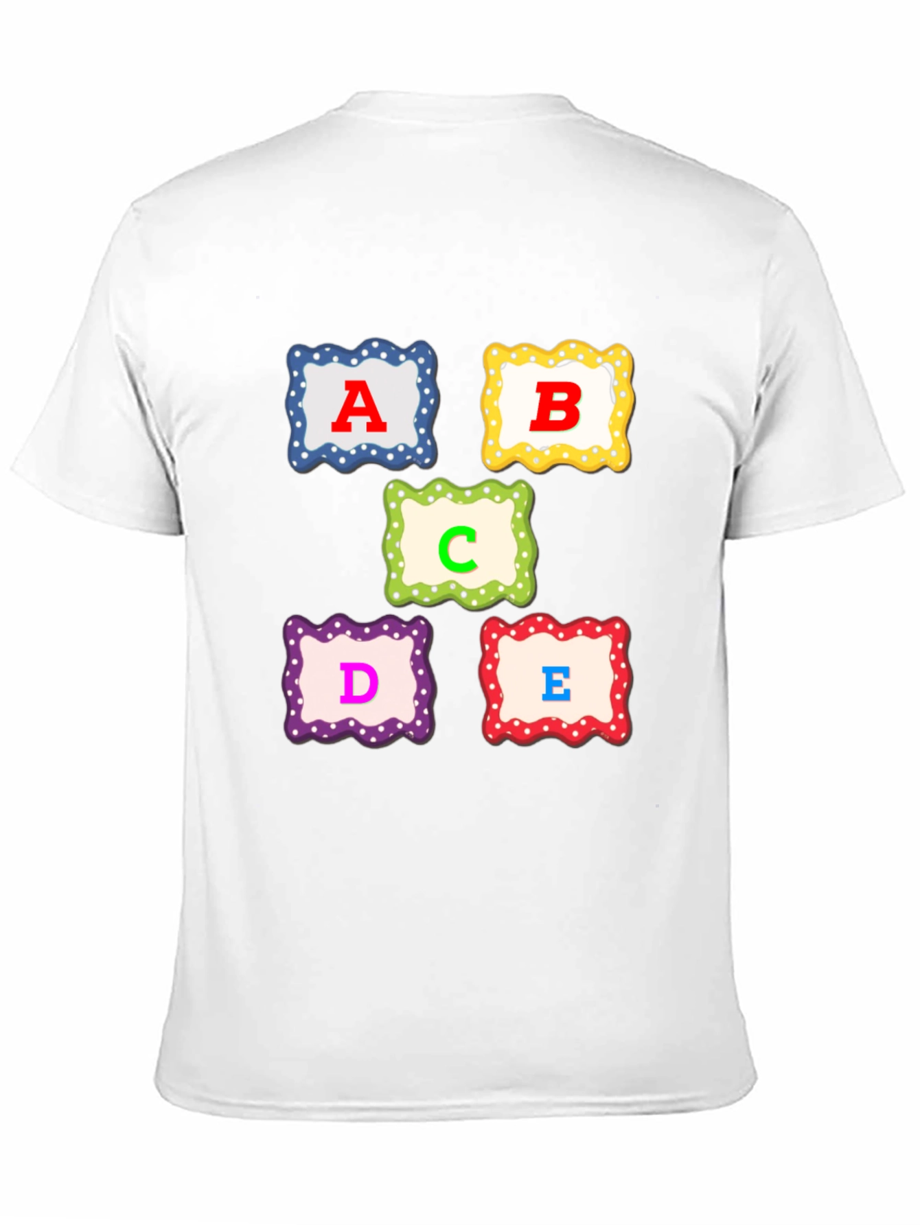 Alphabet T-Shirt: A B C D E Design