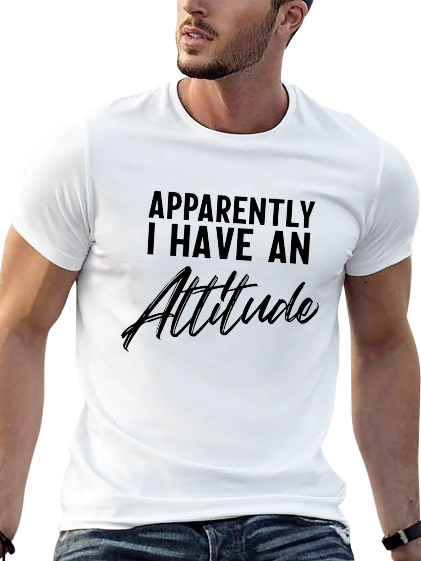 Attitude Graphic Print T-Shirt