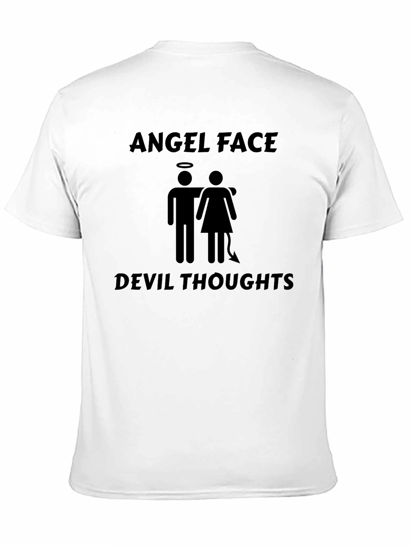 Angel Face Devil Thoughts Graphic T-Shirt