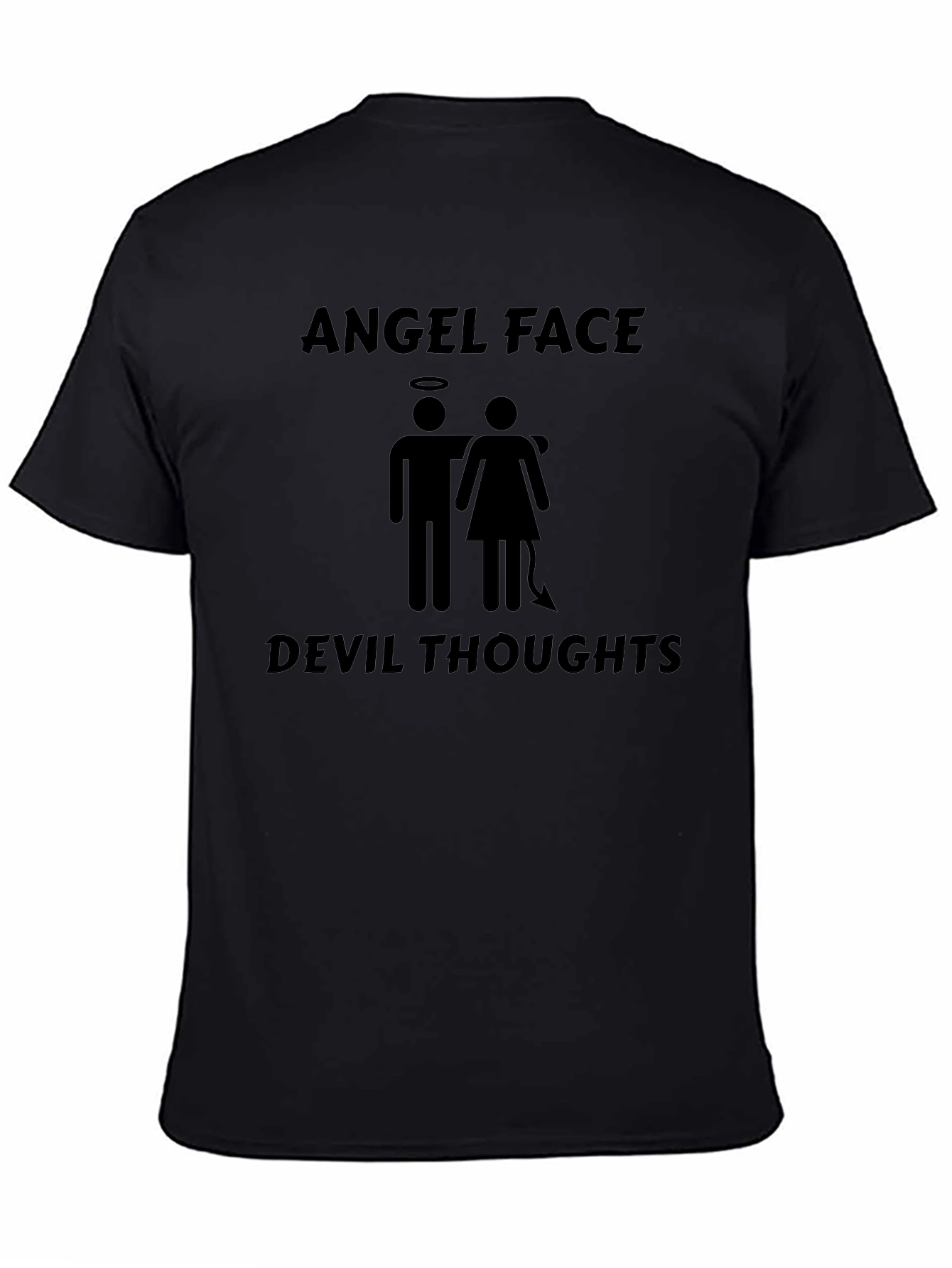 Angel Face Devil Thoughts Graphic T-Shirt