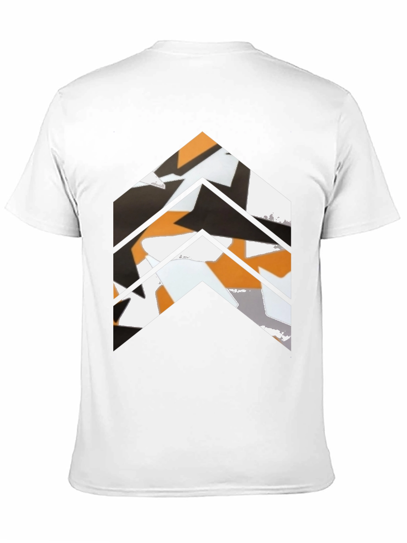 Abstract Chevron Graphic Tee - Black Casual Shirt