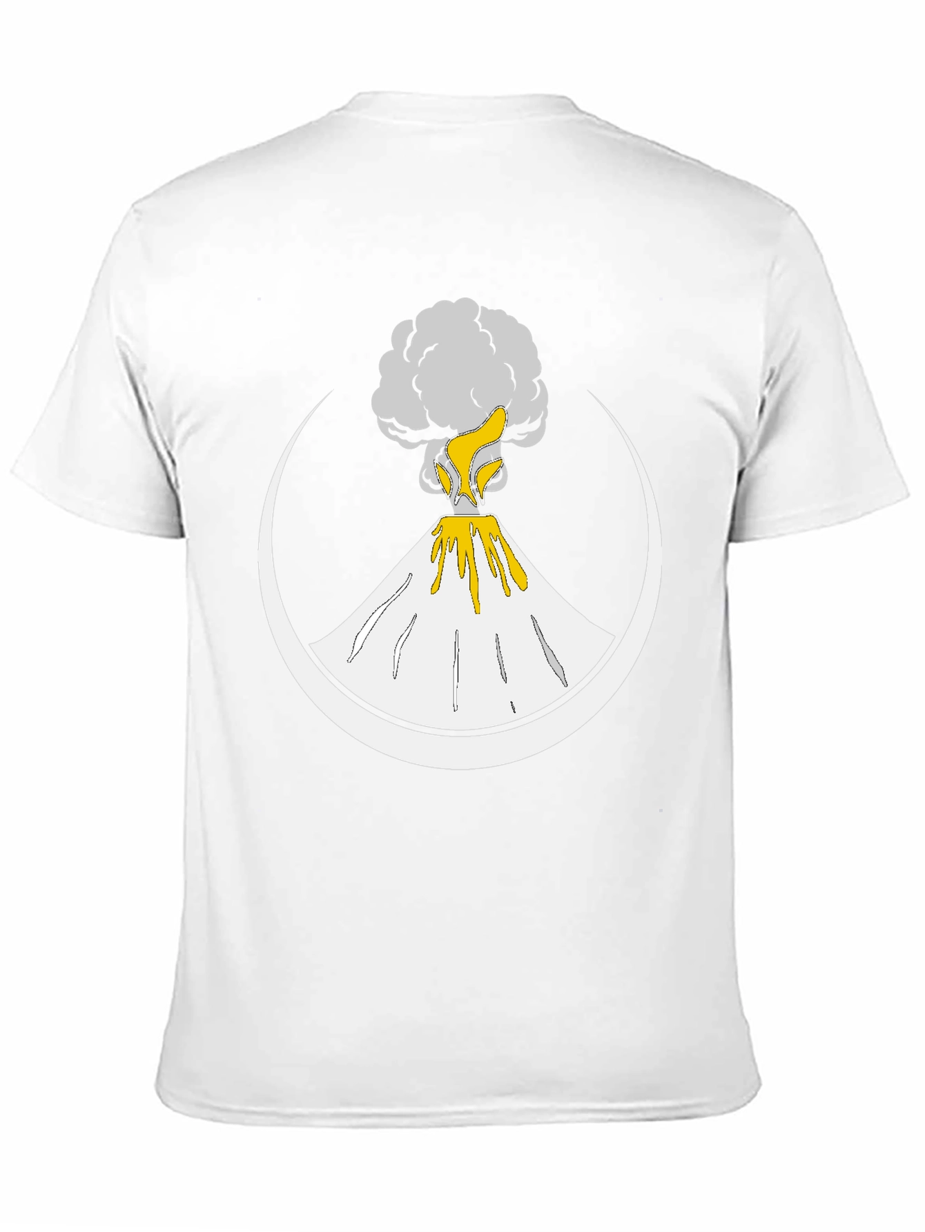 Volcano Eruption Graphic Print Tee - Black