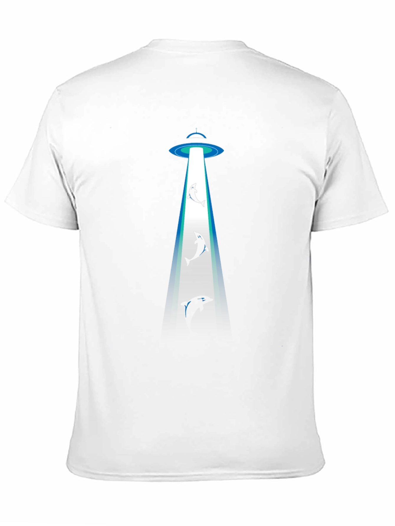 Alien Abduction Dolphin Black T-Shirt