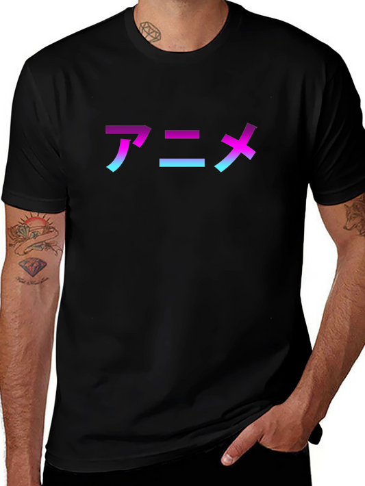 Anime Graphic Black T-Shirt
