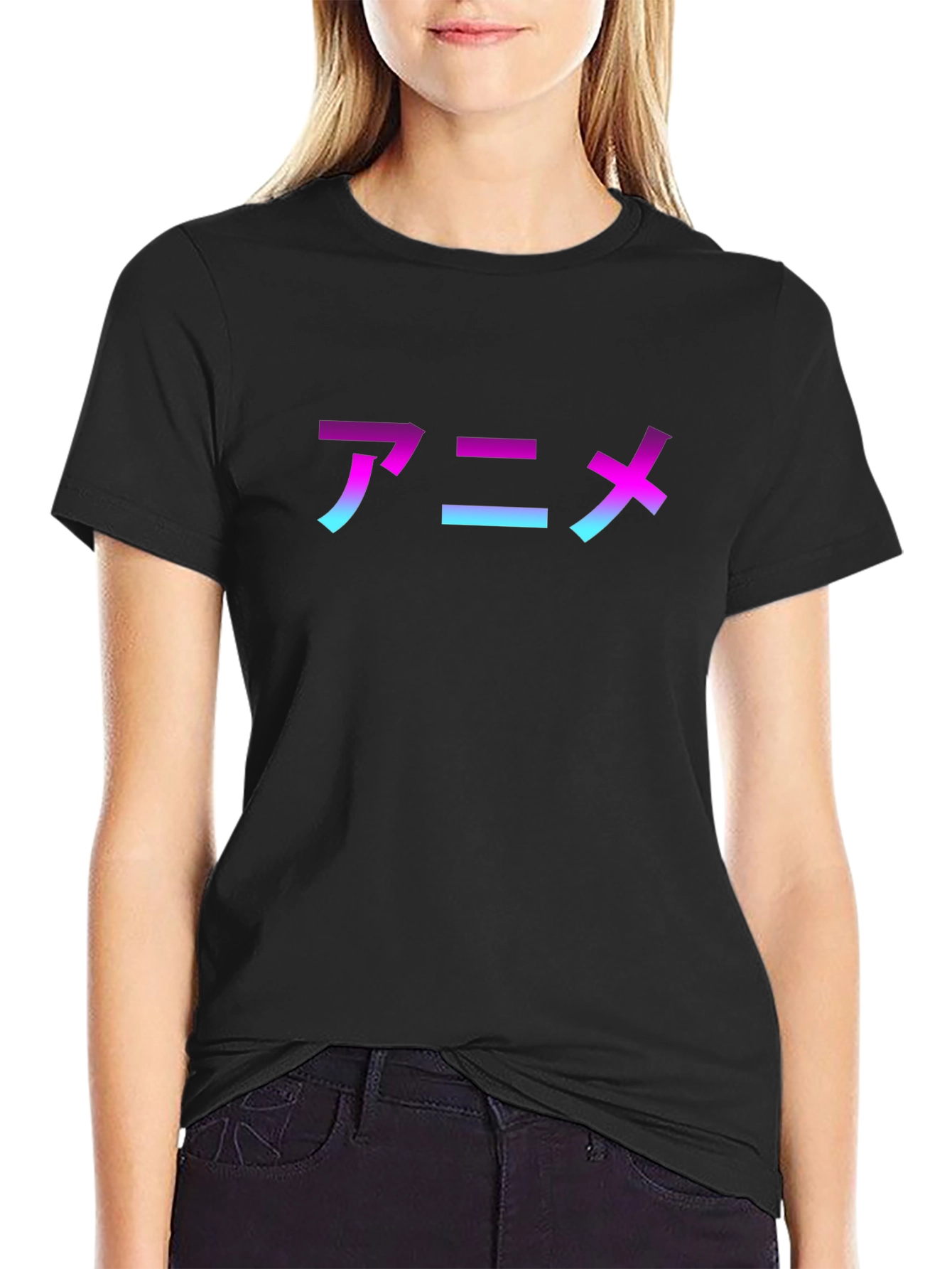 Anime Graphic Black T-Shirt