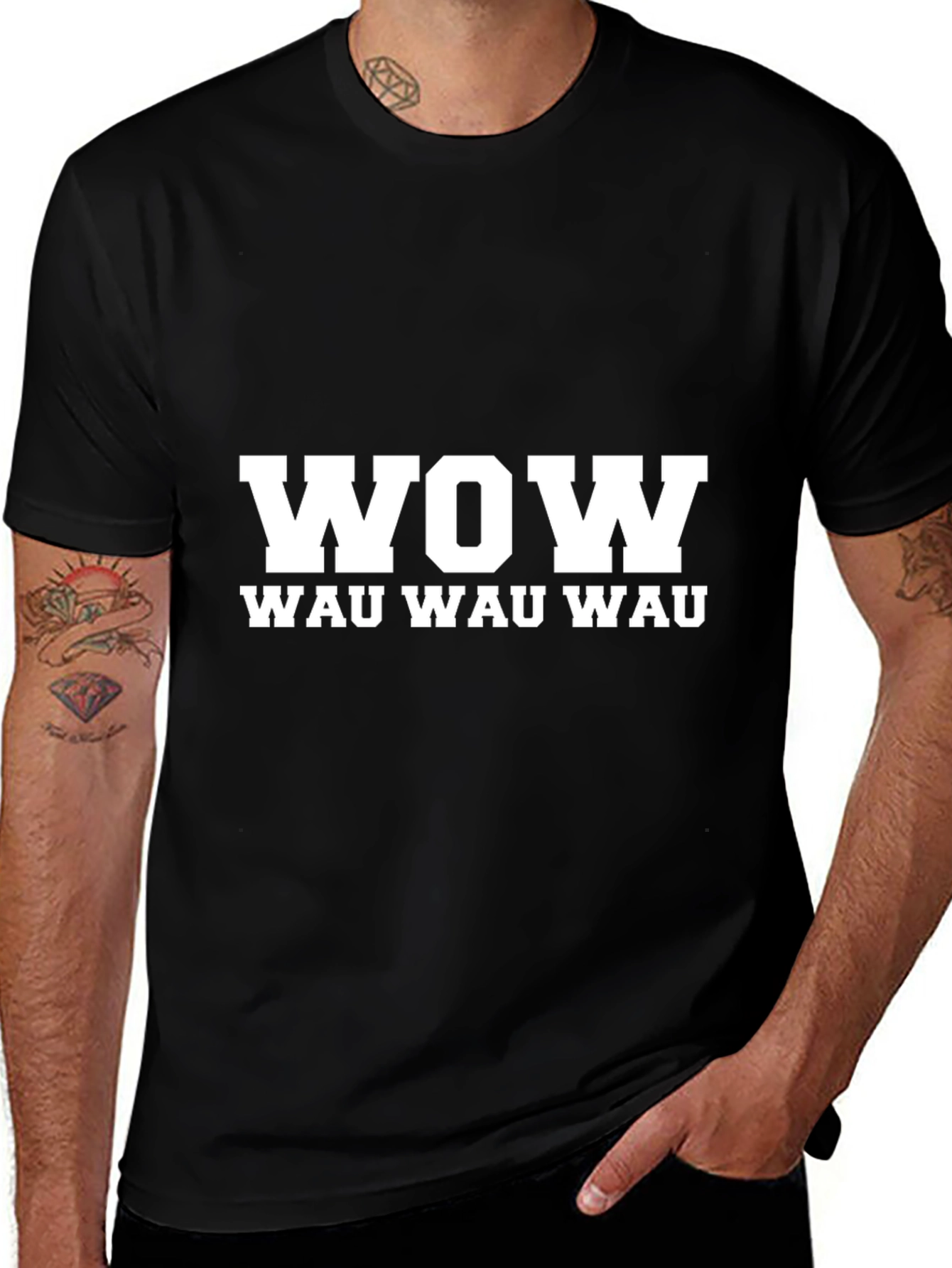 WOW Wau Wau Wau Graphic T-Shirt