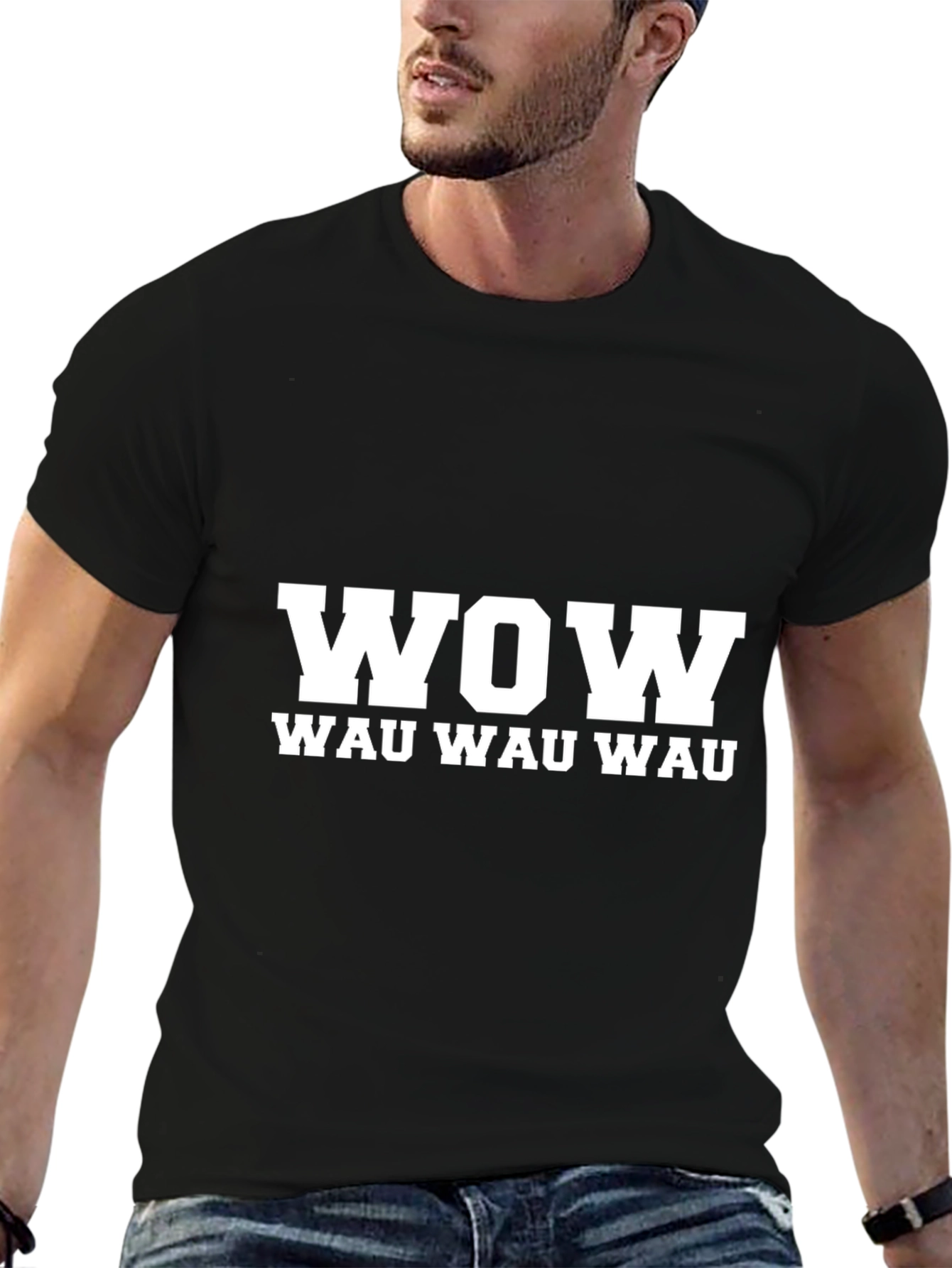 WOW Wau Wau Wau Graphic T-Shirt
