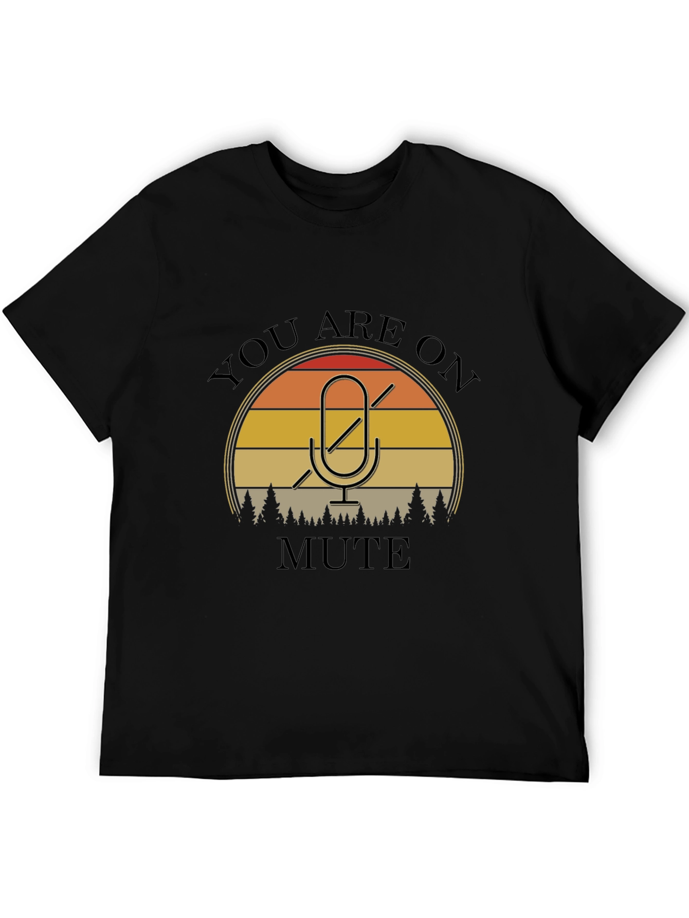 You Are On Mute Graphic Tee - Black