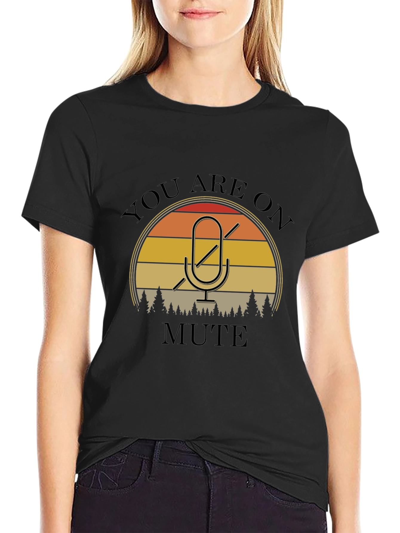 You Are On Mute Graphic Tee - Black