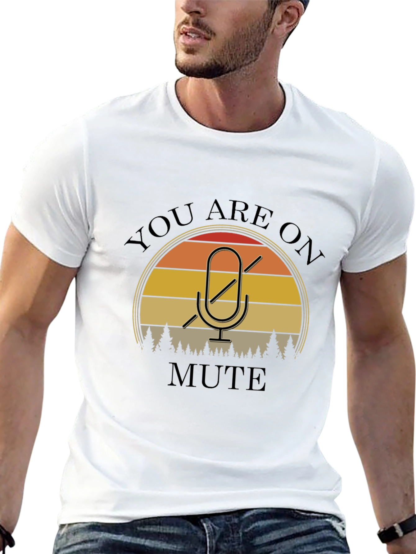 You Are On Mute Graphic Tee - Black