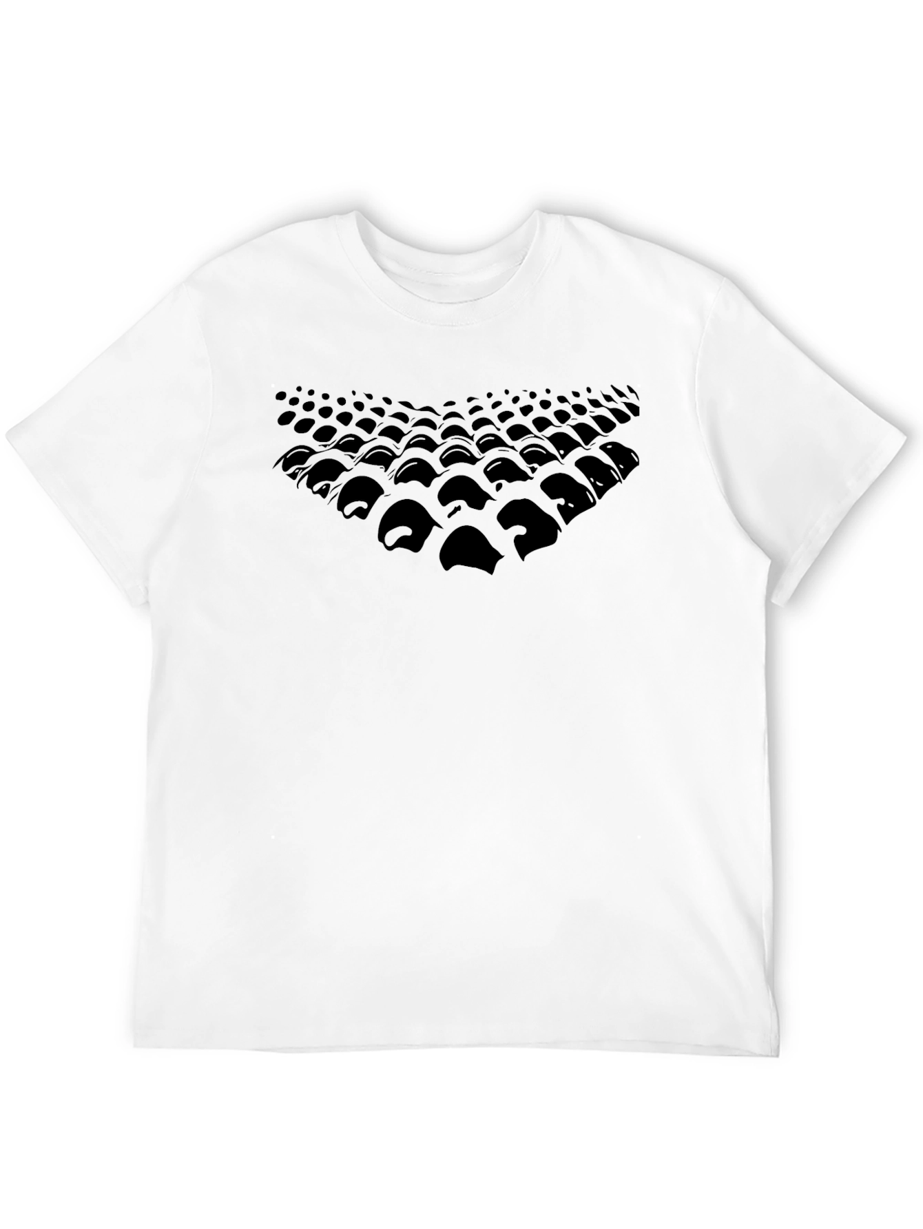 Abstract Pattern Graphic Black T-Shirt