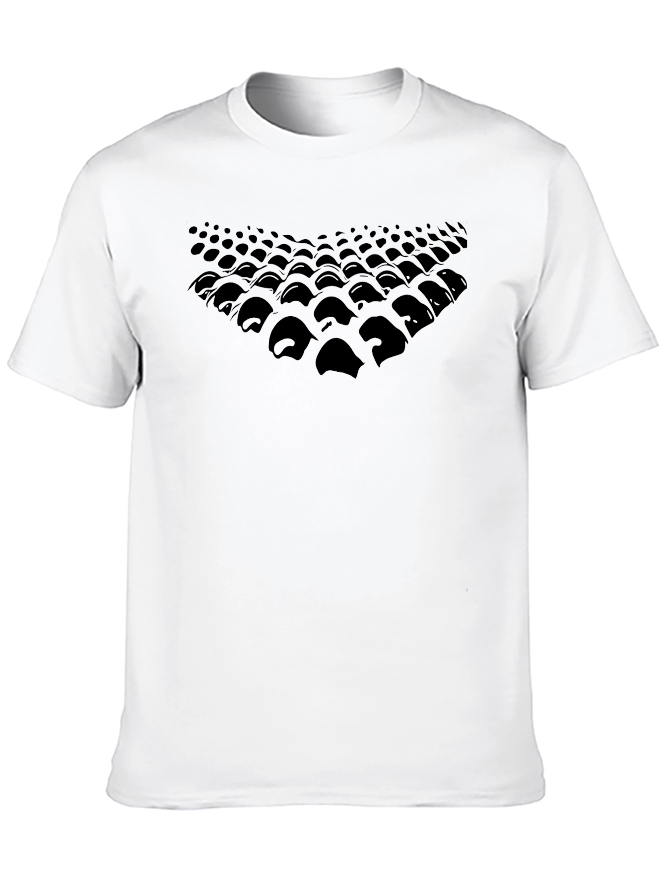 Abstract Pattern Graphic Black T-Shirt