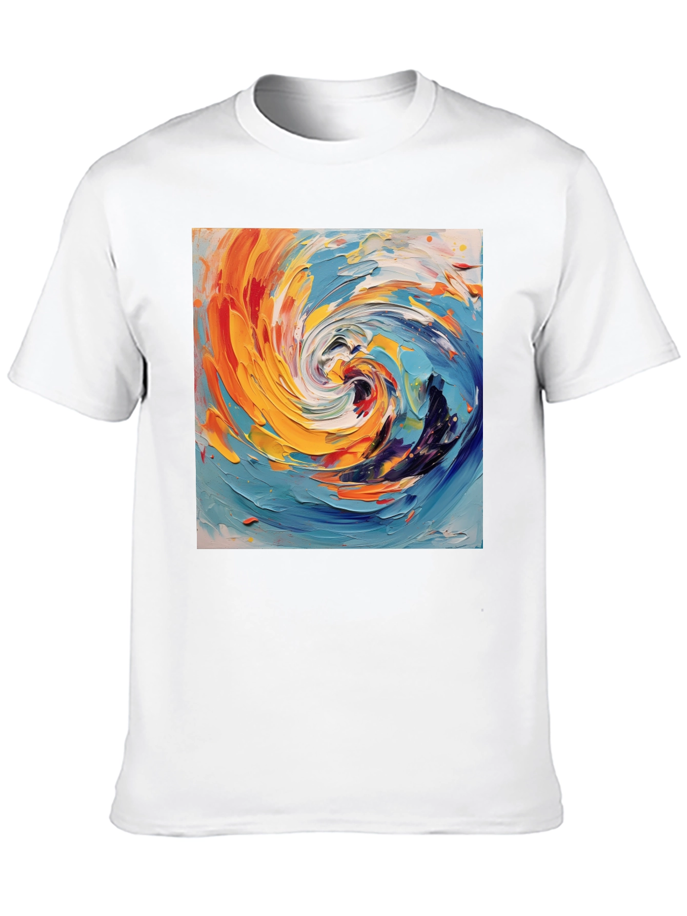 Abstract Swirl Art Black T-Shirt