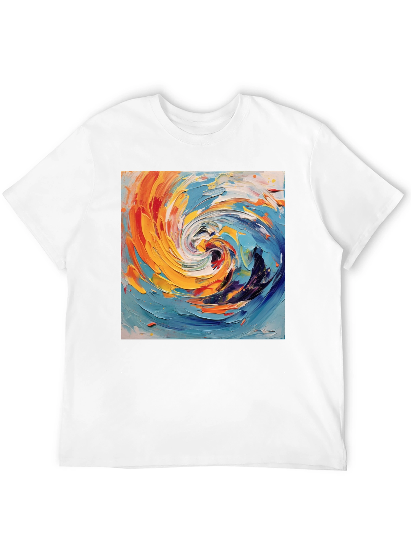 Abstract Swirl Art Black T-Shirt