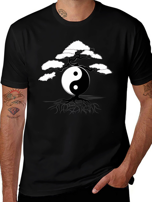 Yin Yang Bonsai Tree Graphic Tee - Unisex