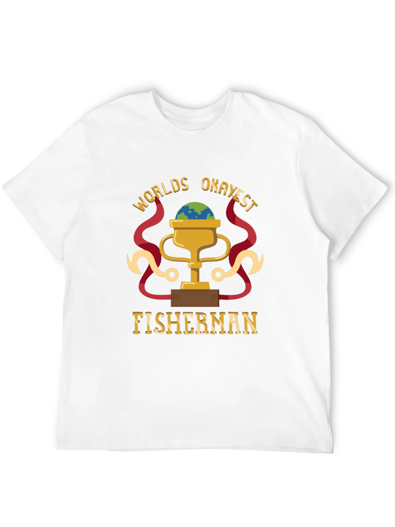 Worlds Okayest Fisherman Graphic T-Shirt