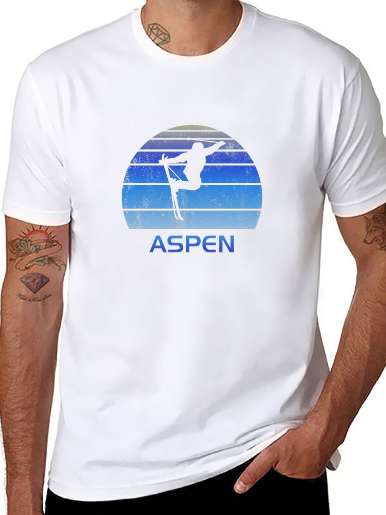 Aspen Skiing T-Shirt Retro Style