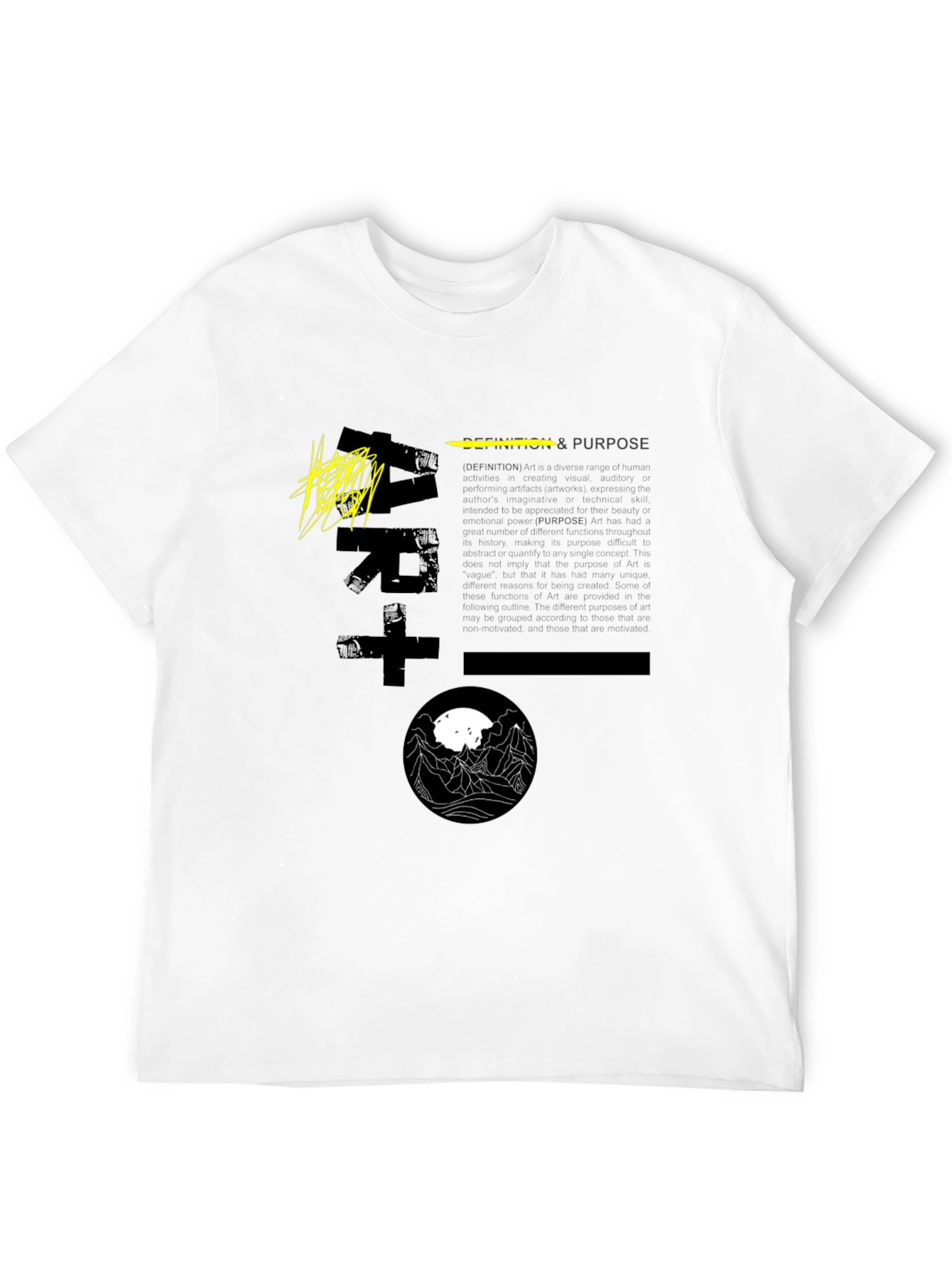 Art & Purpose Graphic Print Black T-Shirt