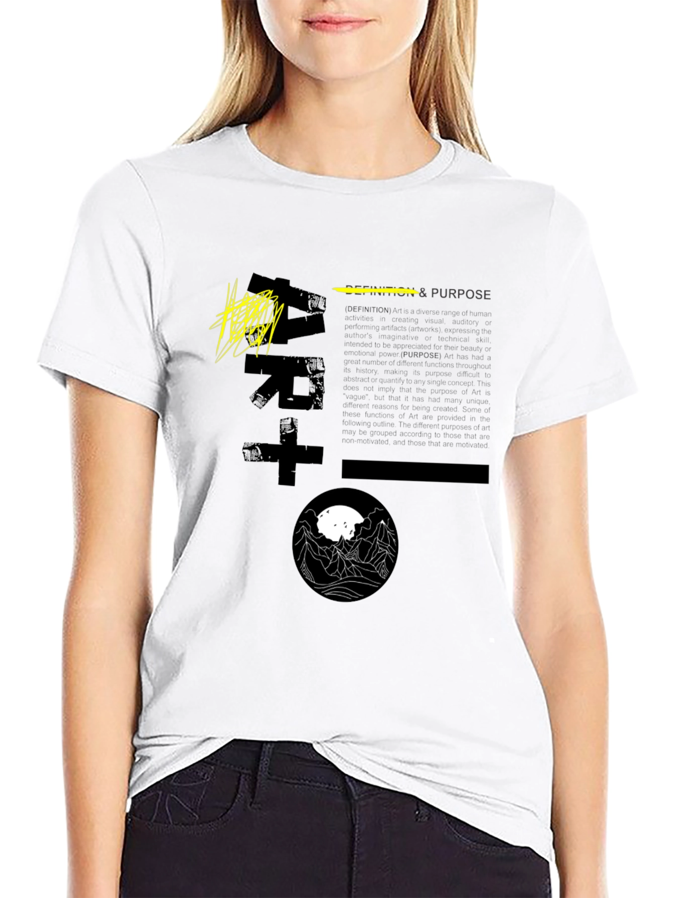 Art & Purpose Graphic Print Black T-Shirt