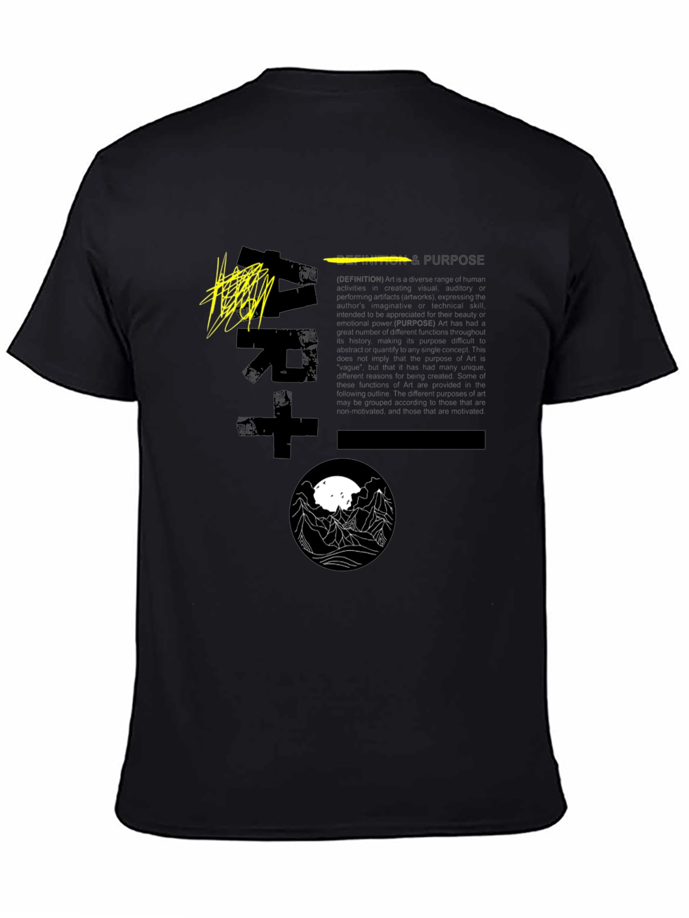 Art & Purpose Graphic Print Black T-Shirt