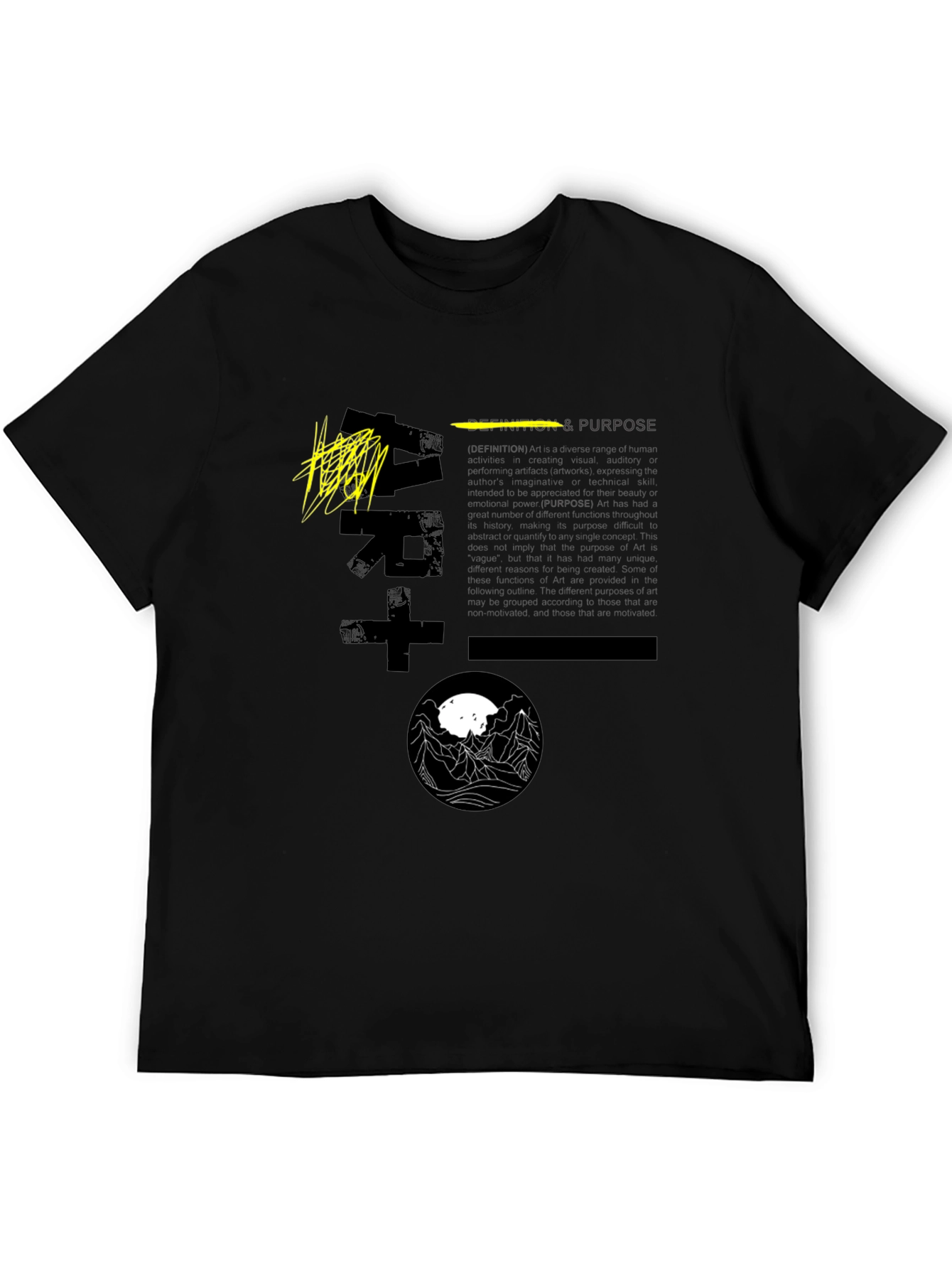 Art & Purpose Graphic Print Black T-Shirt